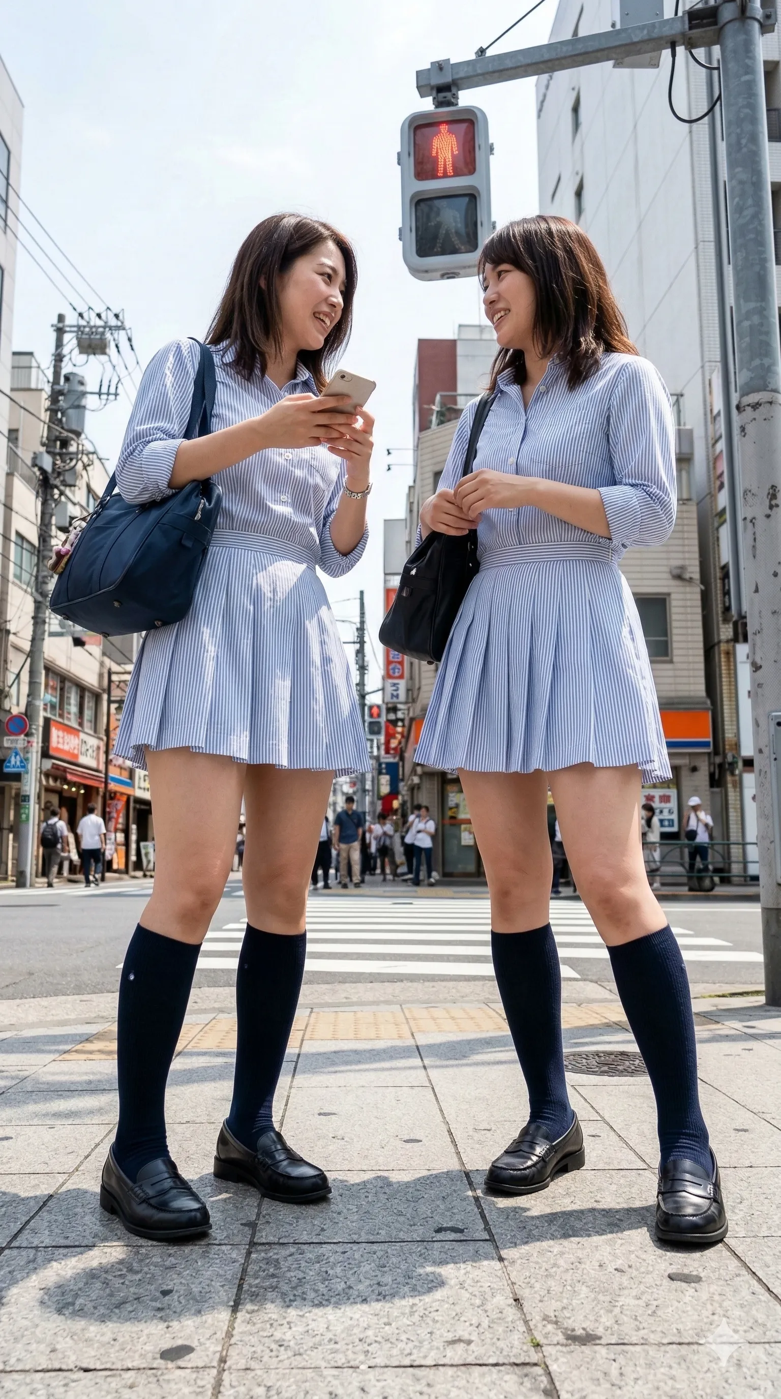 女子高生風 階段を上る足元 尻 023