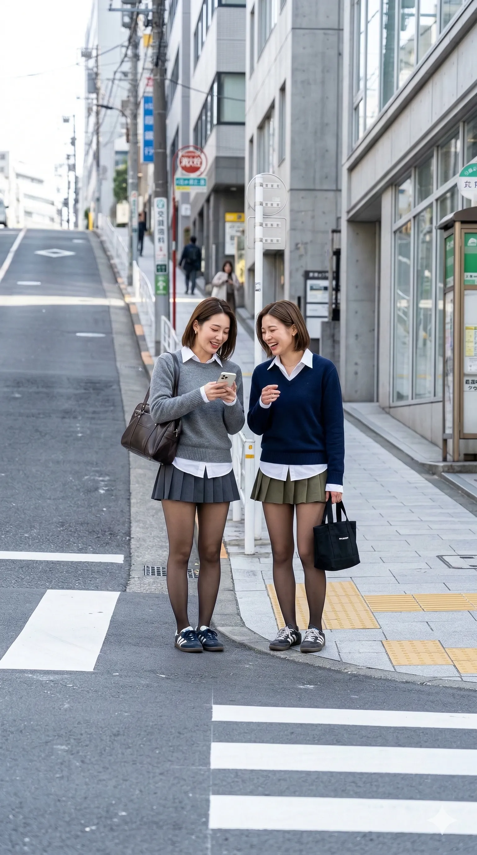 通学路 のぞき見視点 階段 028