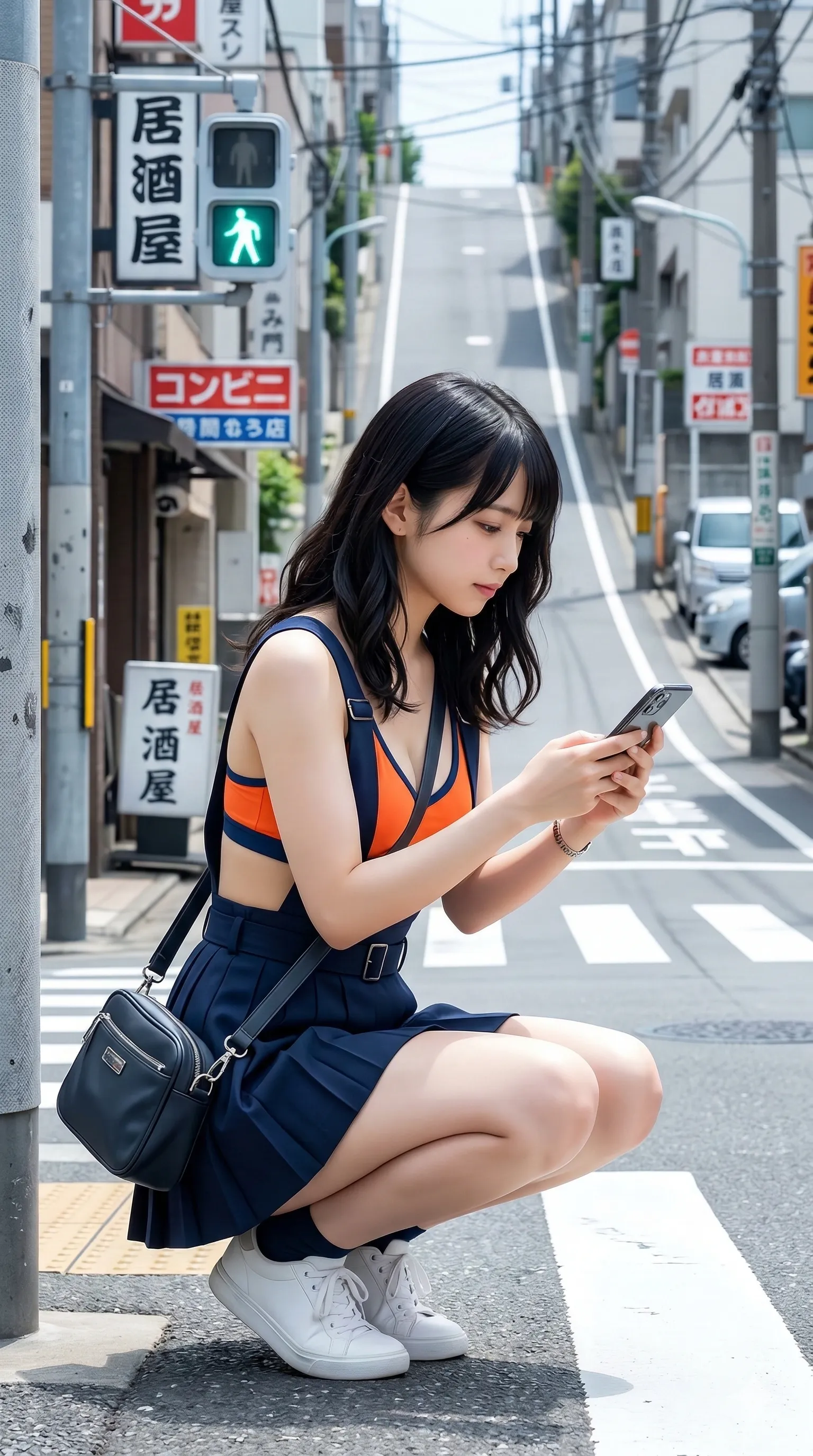 女子高生 尻ライン強調 M字 005