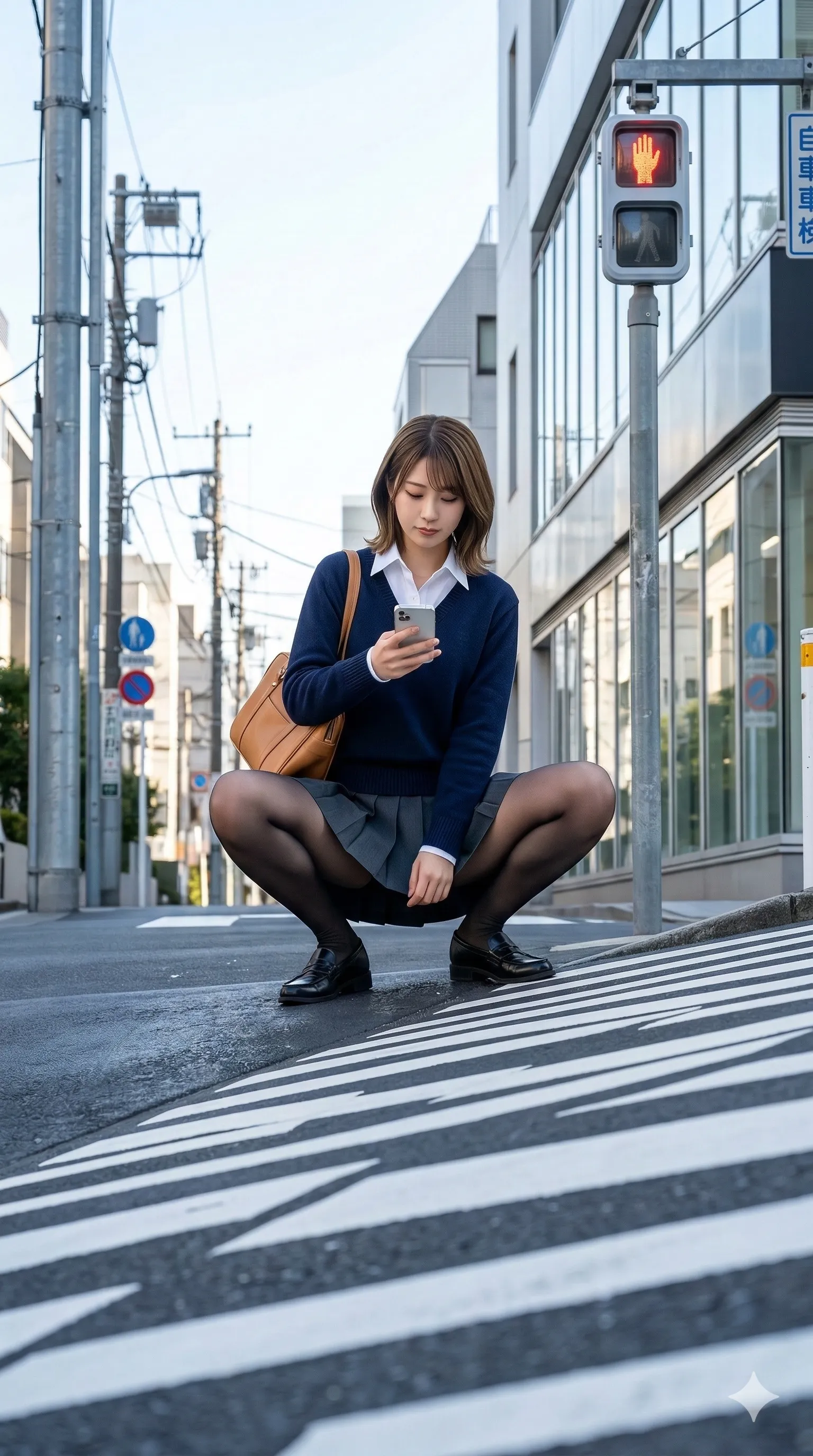女子高生 M字開脚 尻の肉感 013