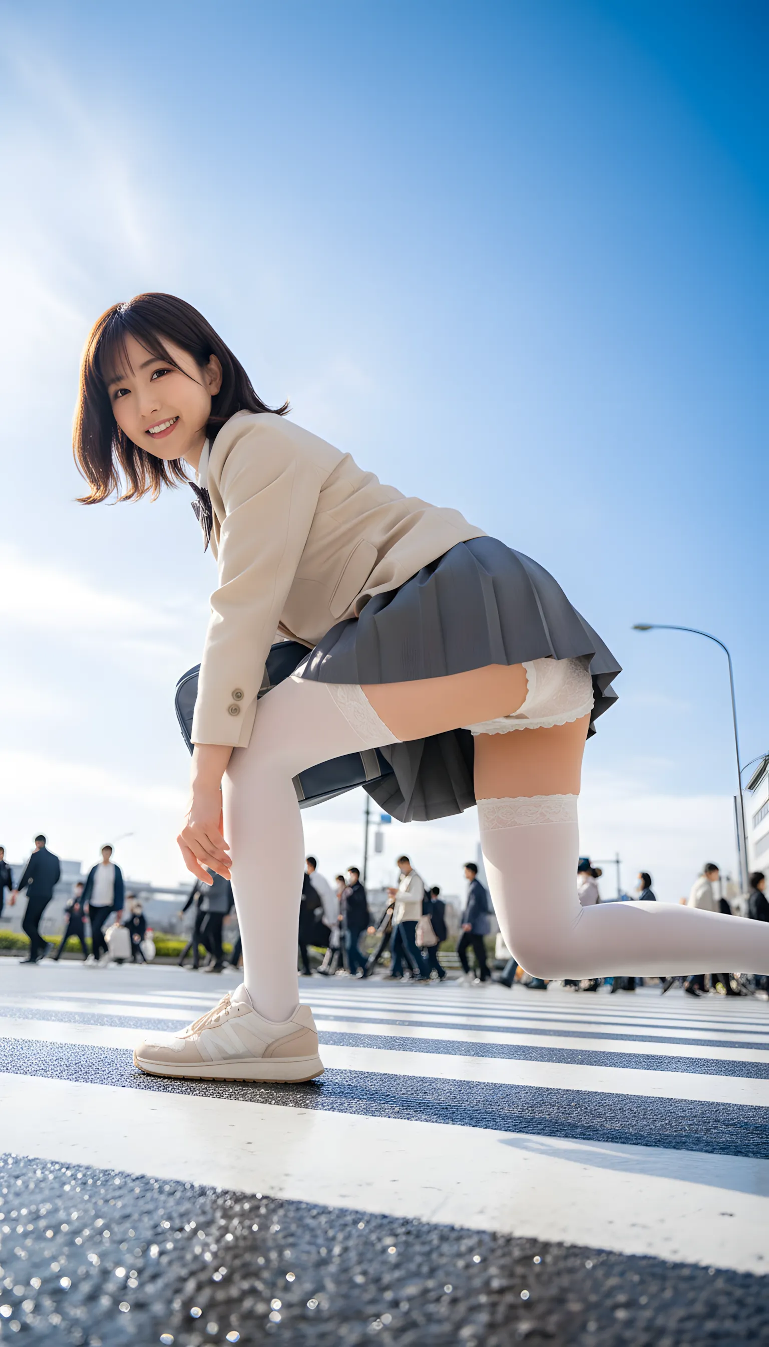 女子高生風 究極の制服コスプレフェチグラビア 049