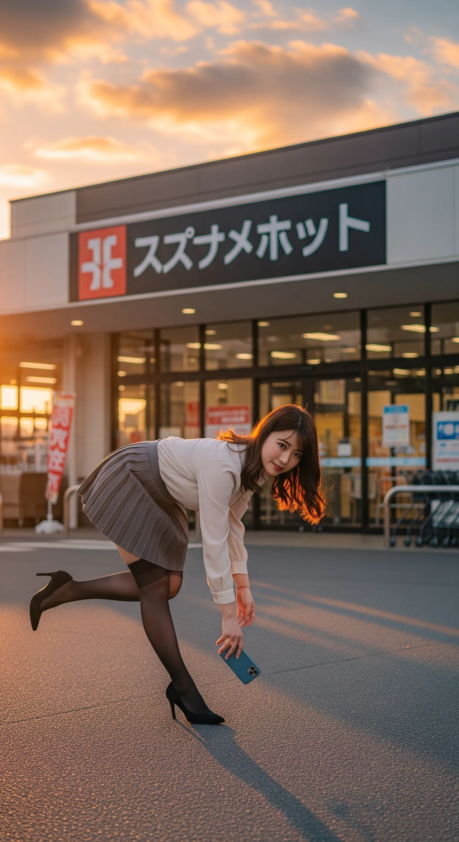突き出されたヒップが語る、女子高生の無邪気なエロス