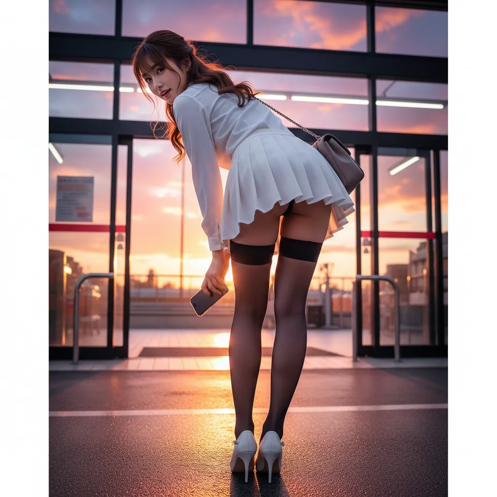 制服というフィルターを通した、至高の微エロショット