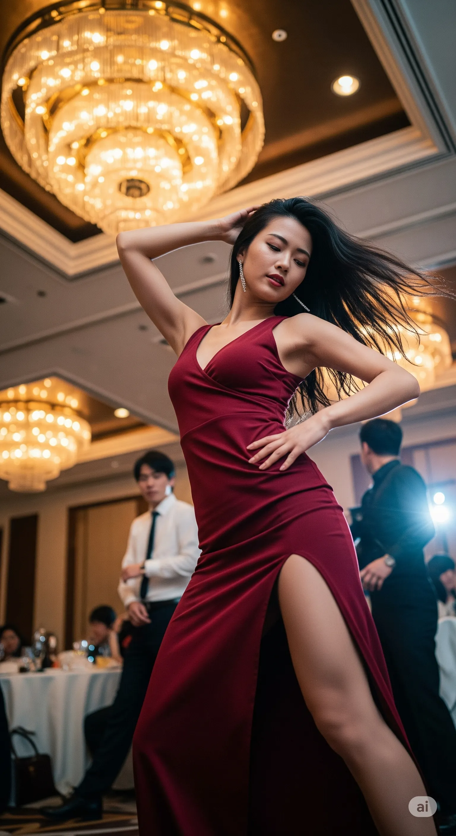 タイトドレスが描くS字ラインの大人女子