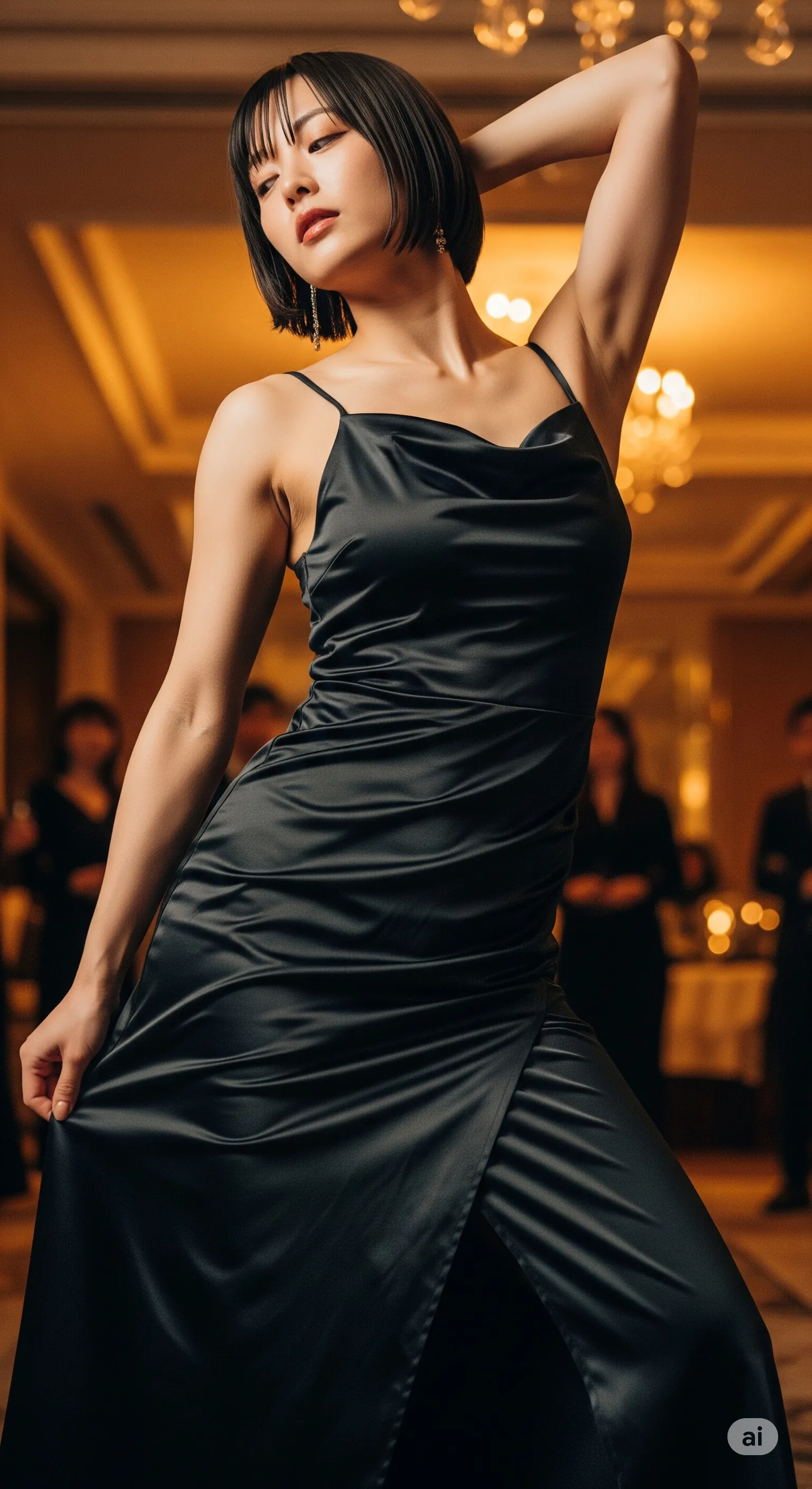 大人の色香が漂う華やかなドレスシルエット