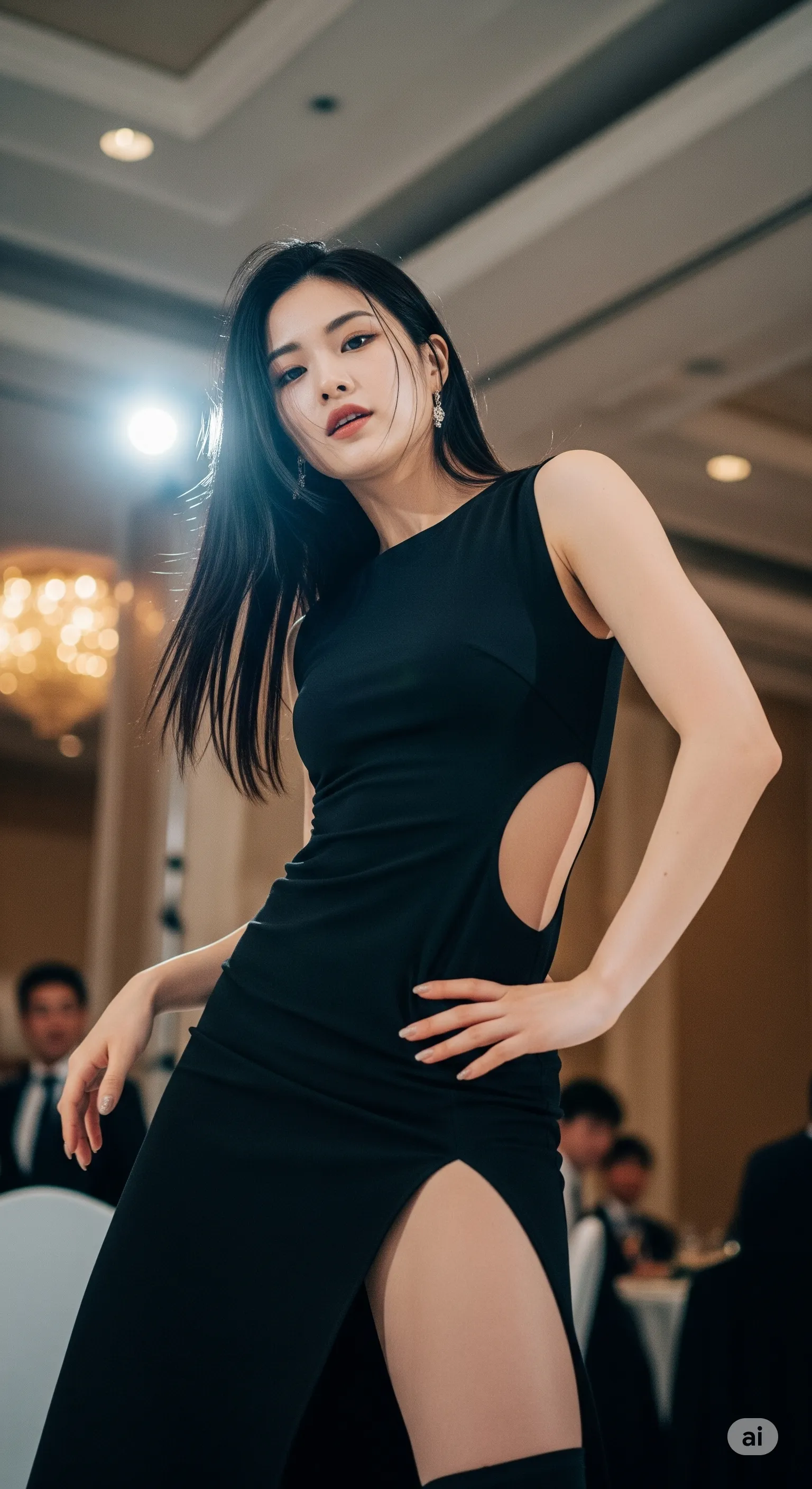 動きとともに光る大人女子の美脚フェチショット