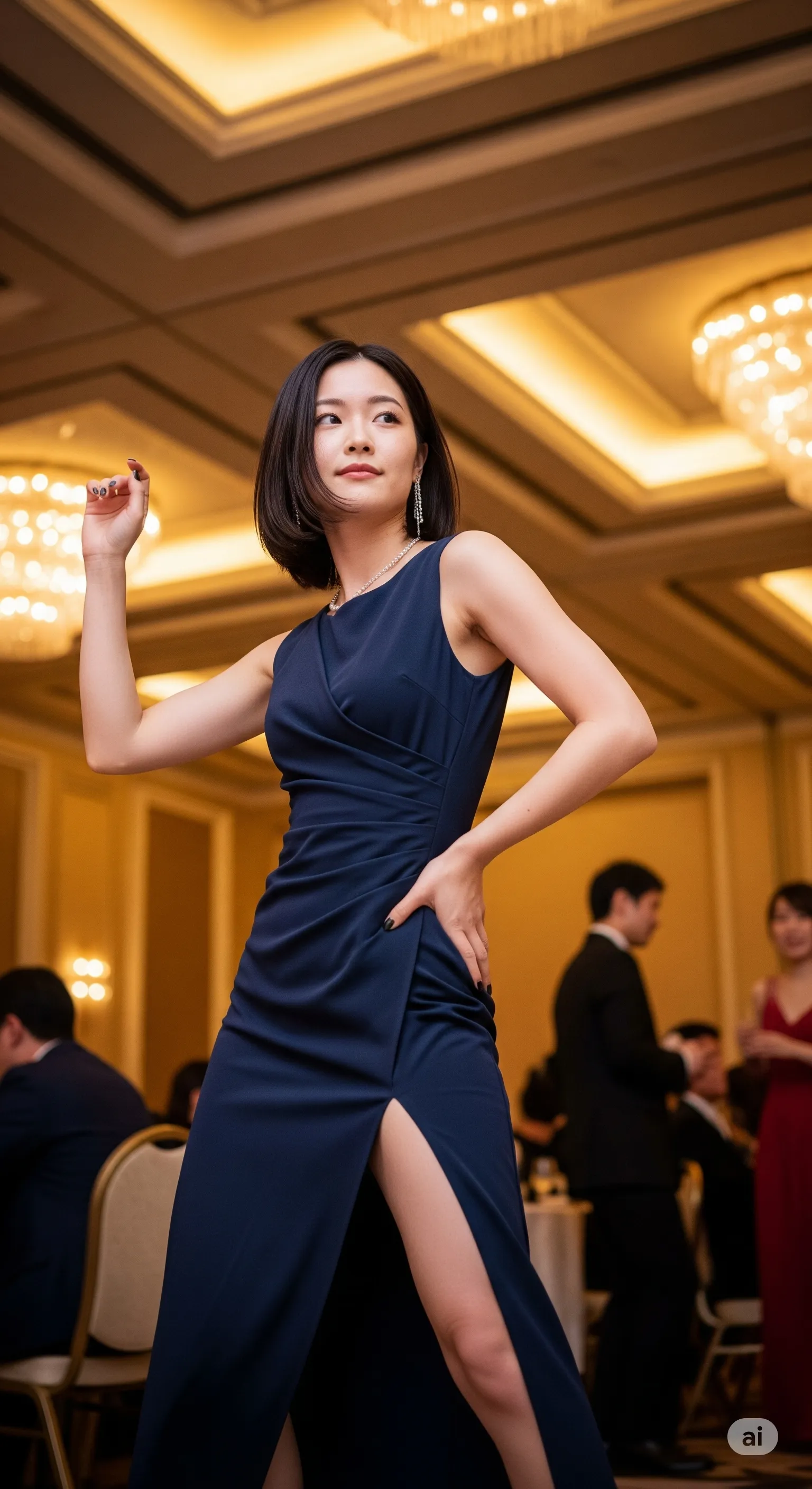 大人の余裕を纏った艶やかなドレス姿