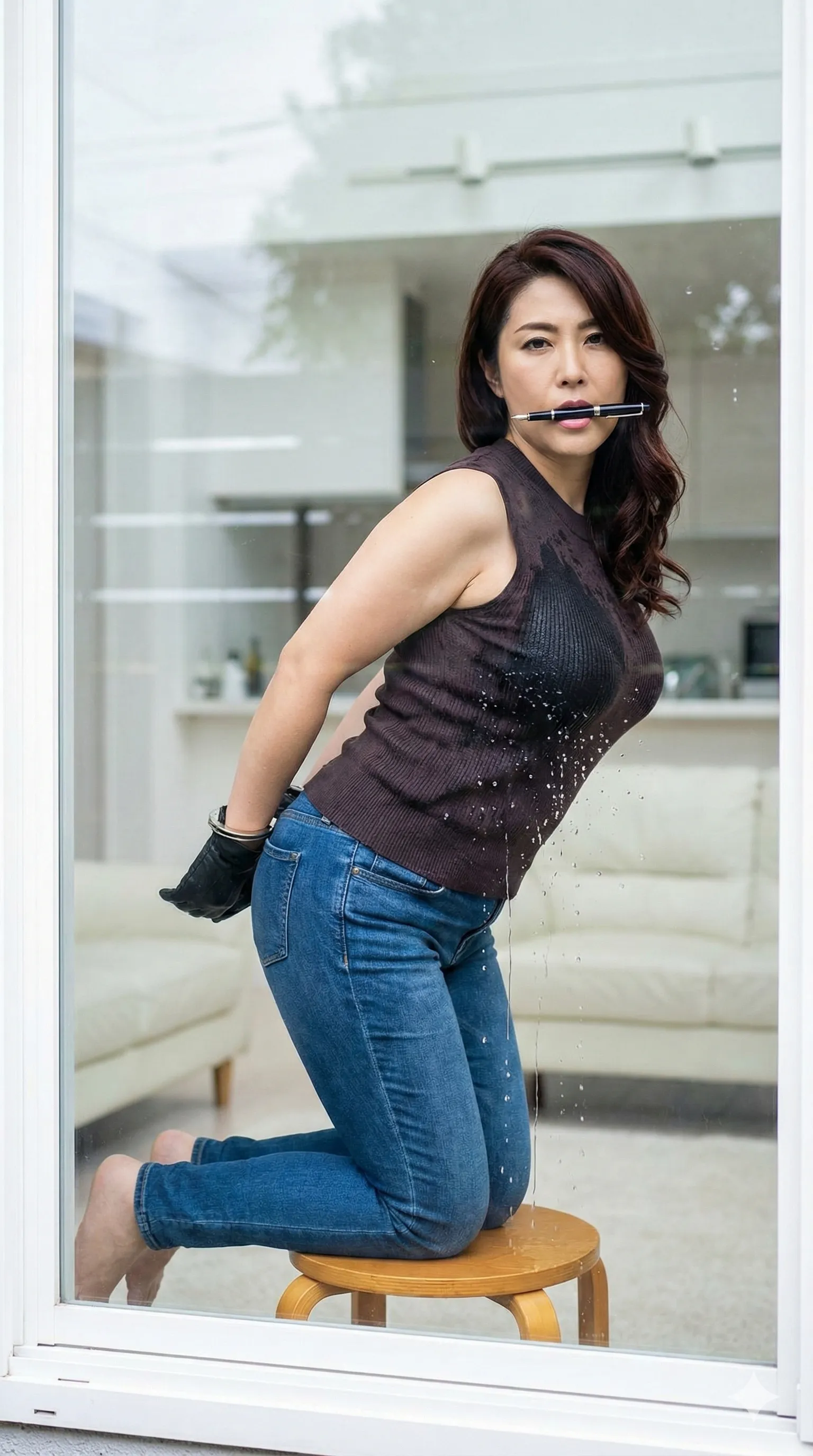 腰から太ももにかけてのラインが色っぽい