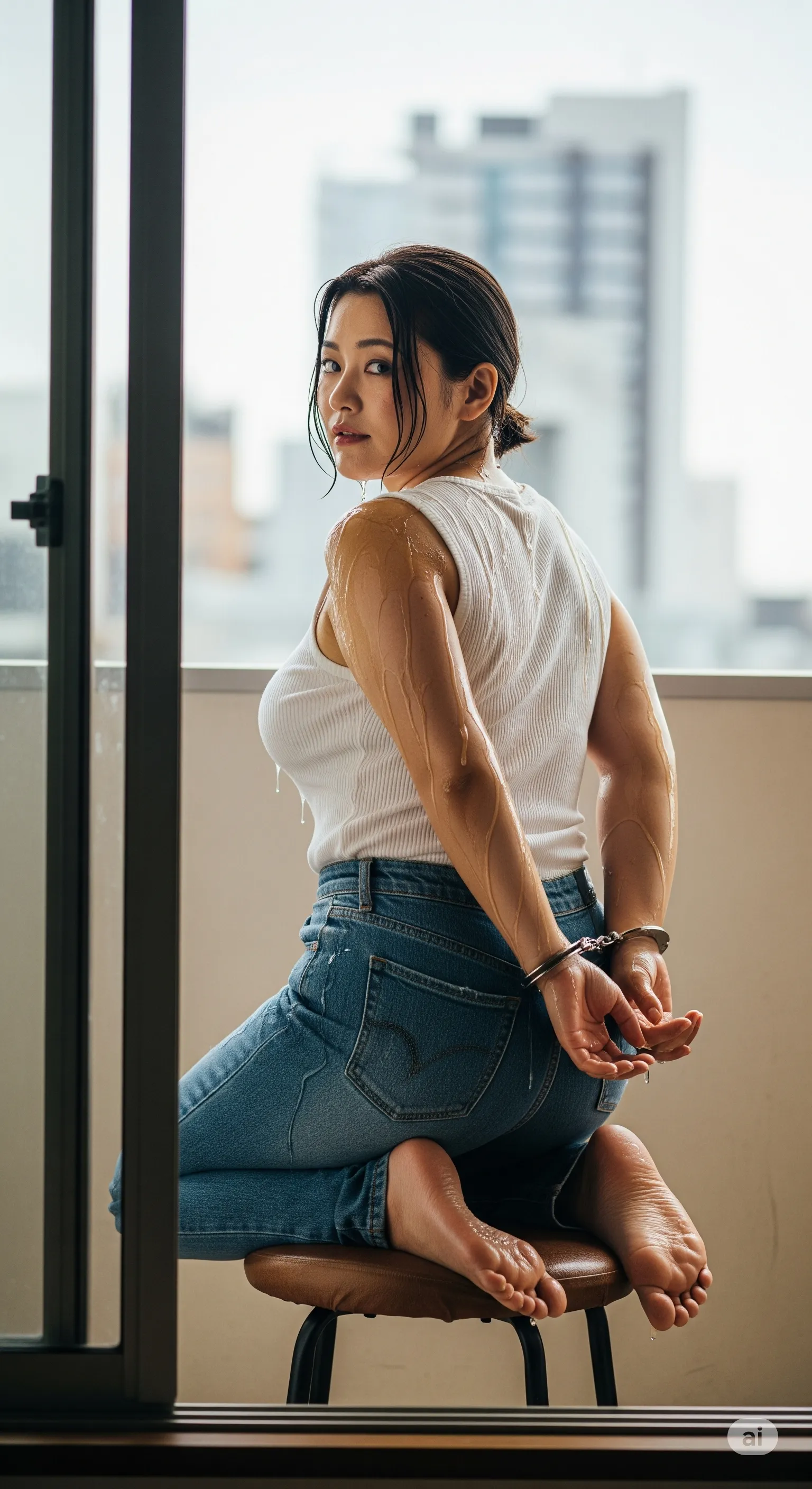 振り返りざまに見せる妖しい微笑み