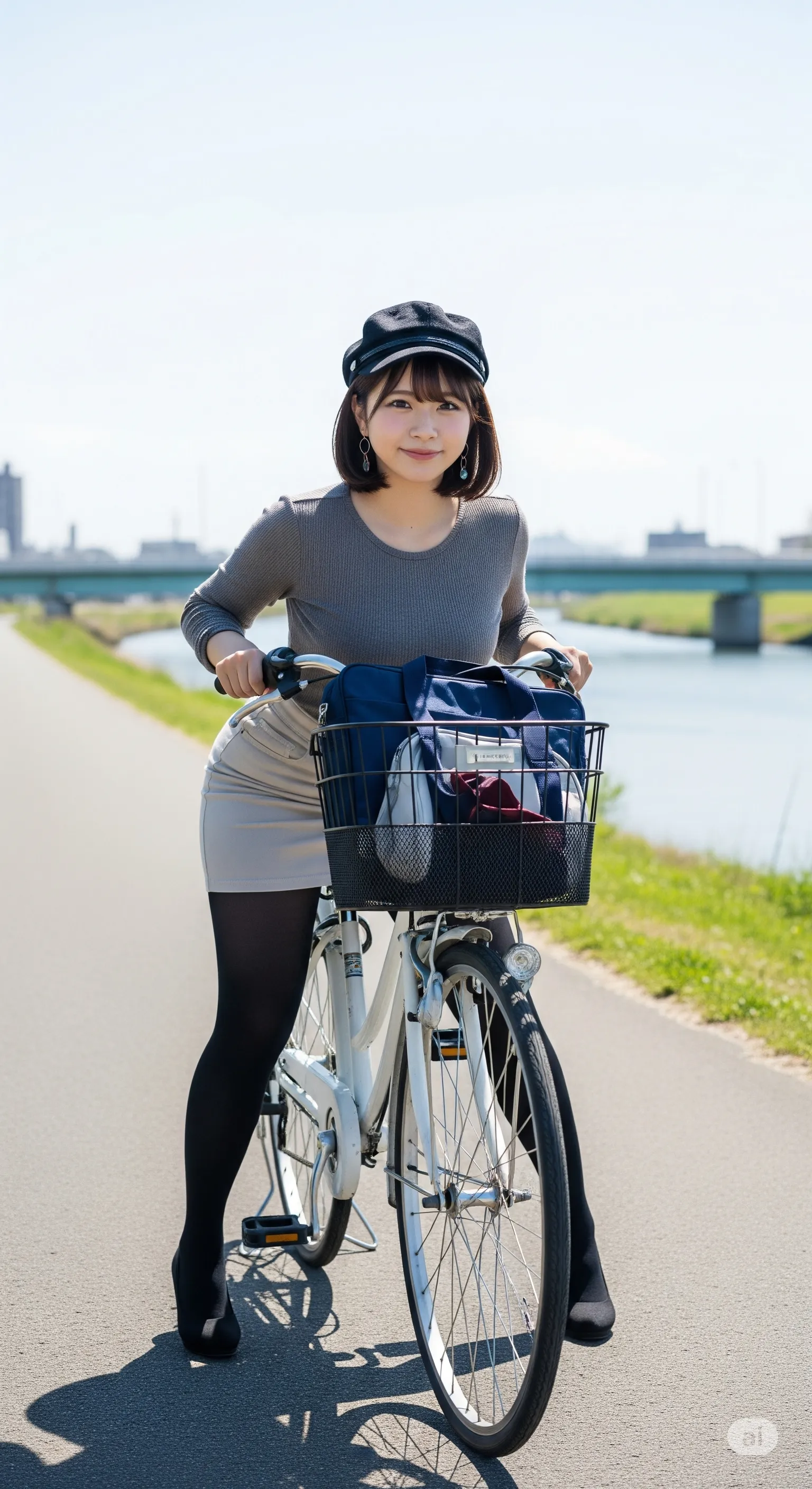 坂道を上る際に強調される、太ももから尻にかけての肉感