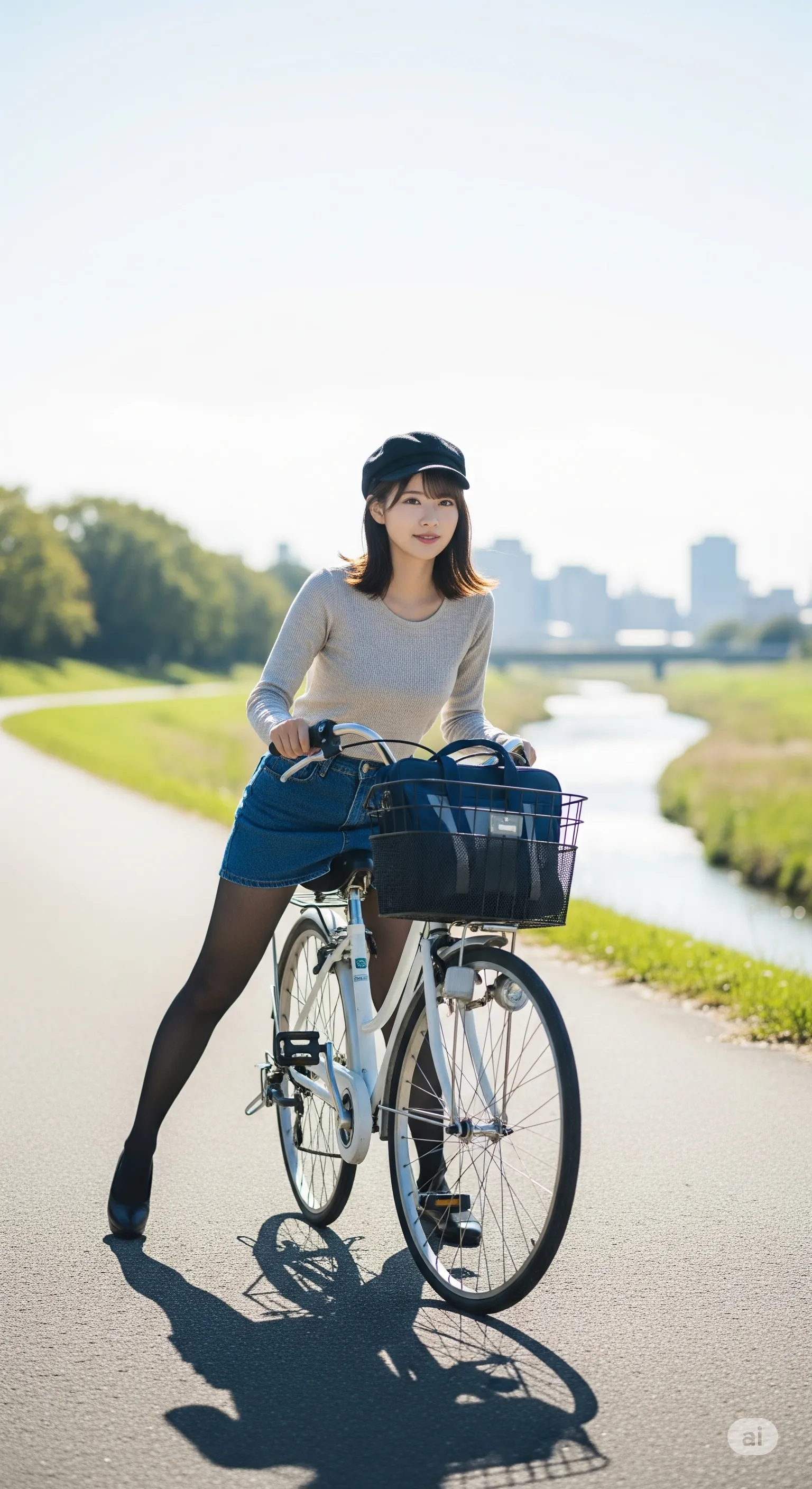 ジーンズのポケットが歪むほどに張り出した美尻の迫力