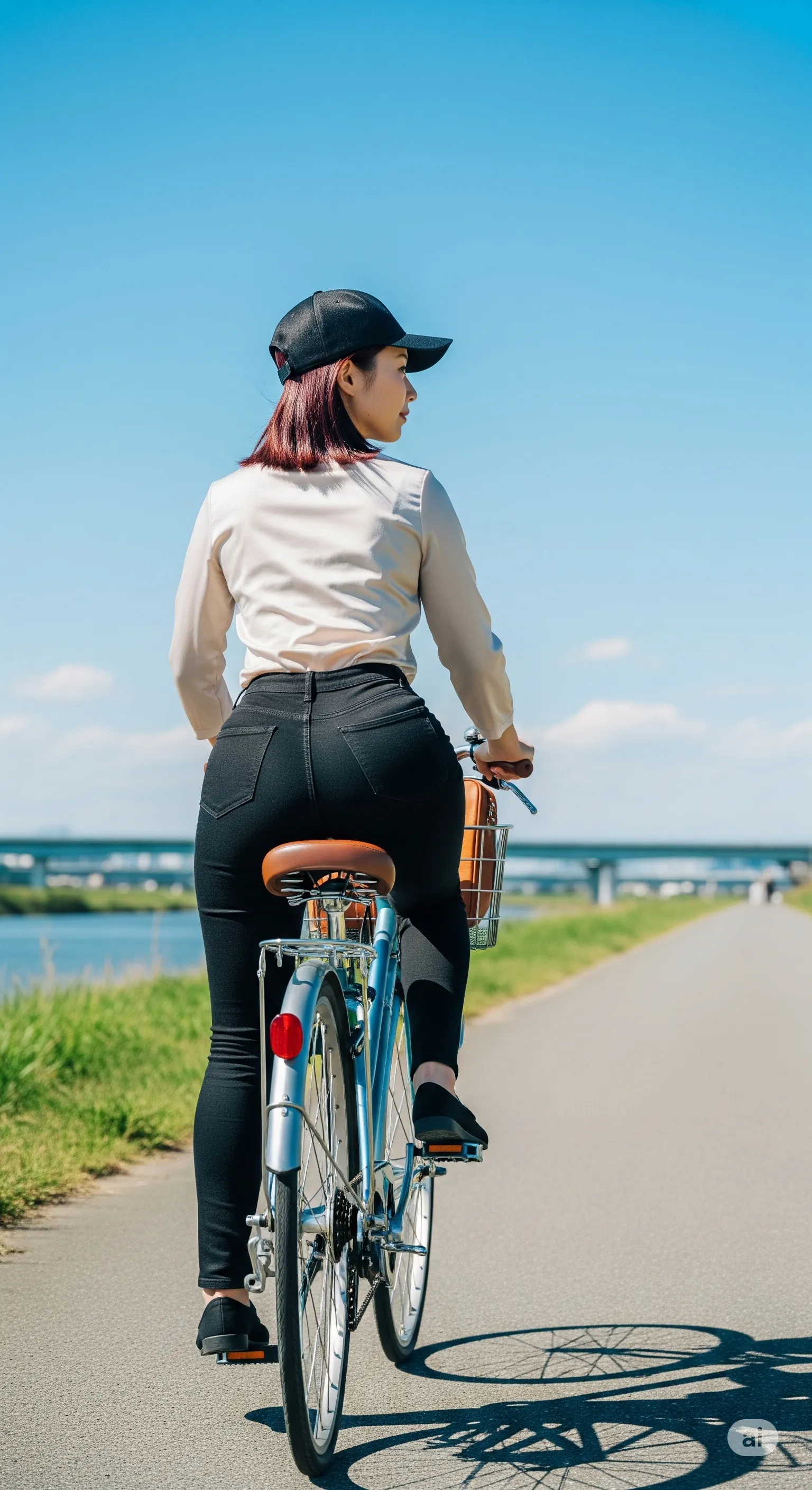 厚みのあるヒップがサドルを完全に包み込む官能カット