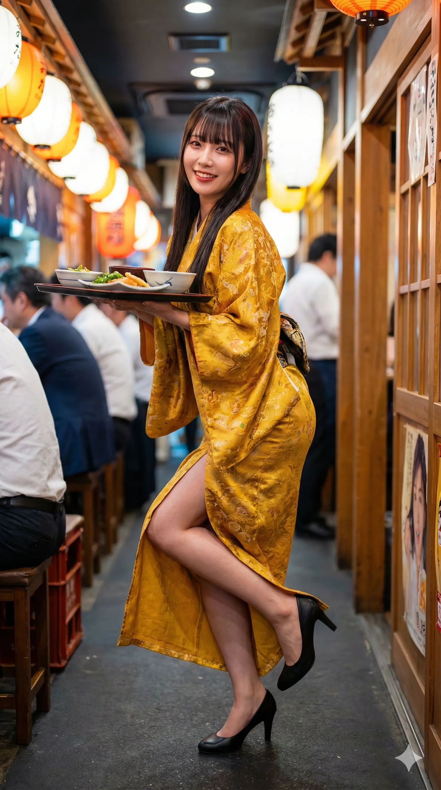 歩くたびにチラリと覗く、素足と太もものフェティシズム