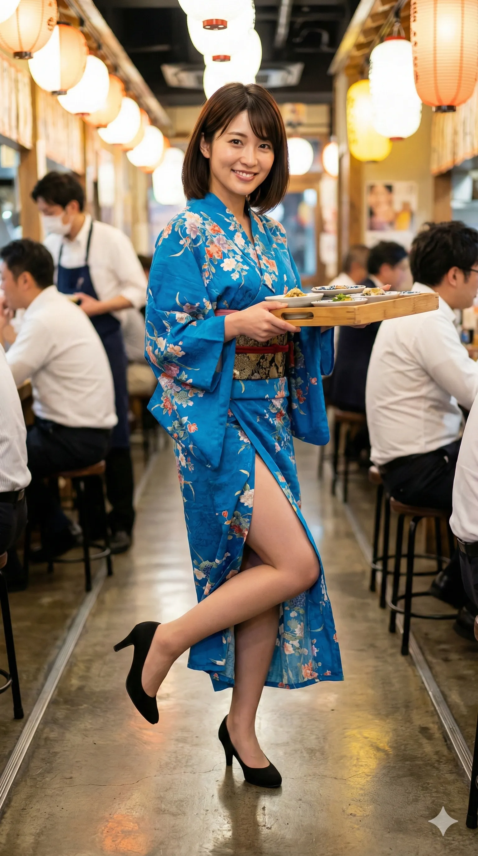 和装×居酒屋という背徳的なシチュエーションの微エロ