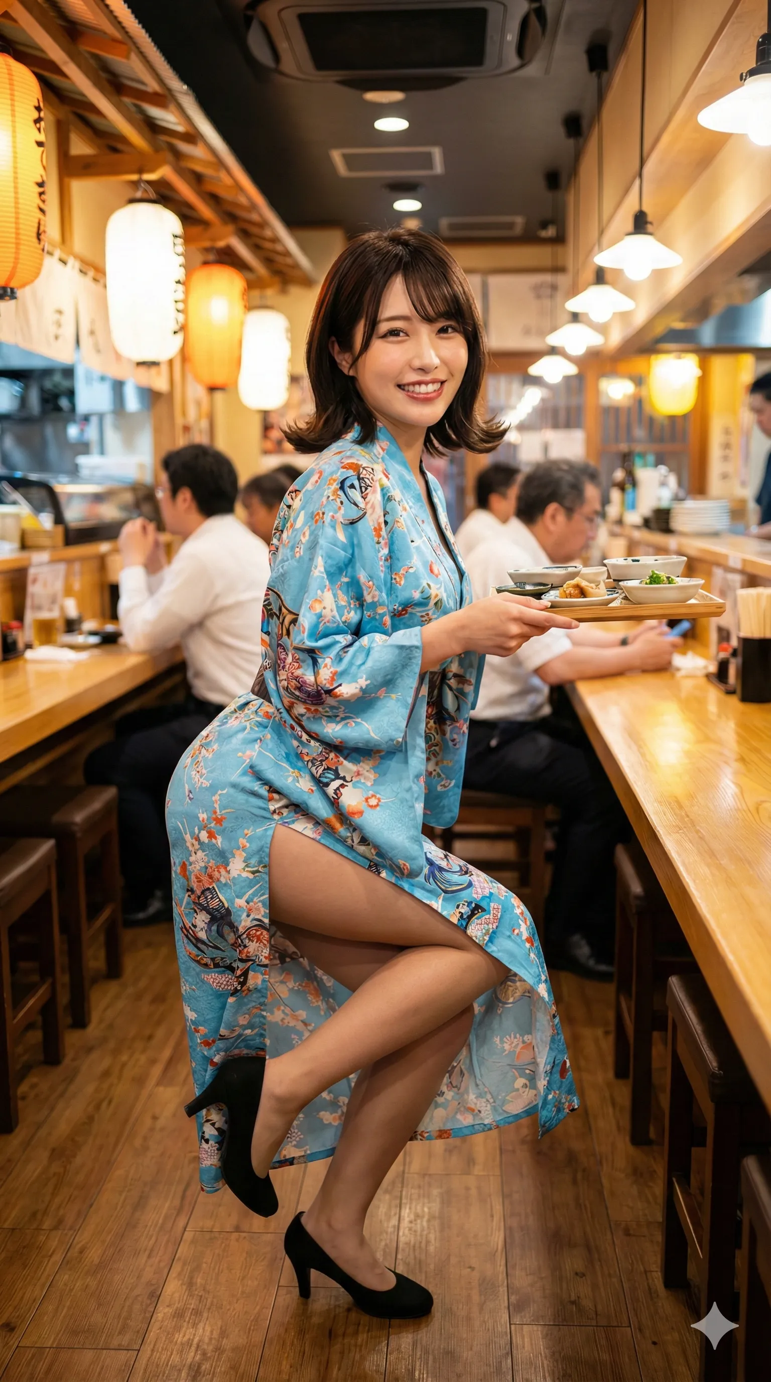 居酒屋和服スタッフ、チラリズムの極致へ