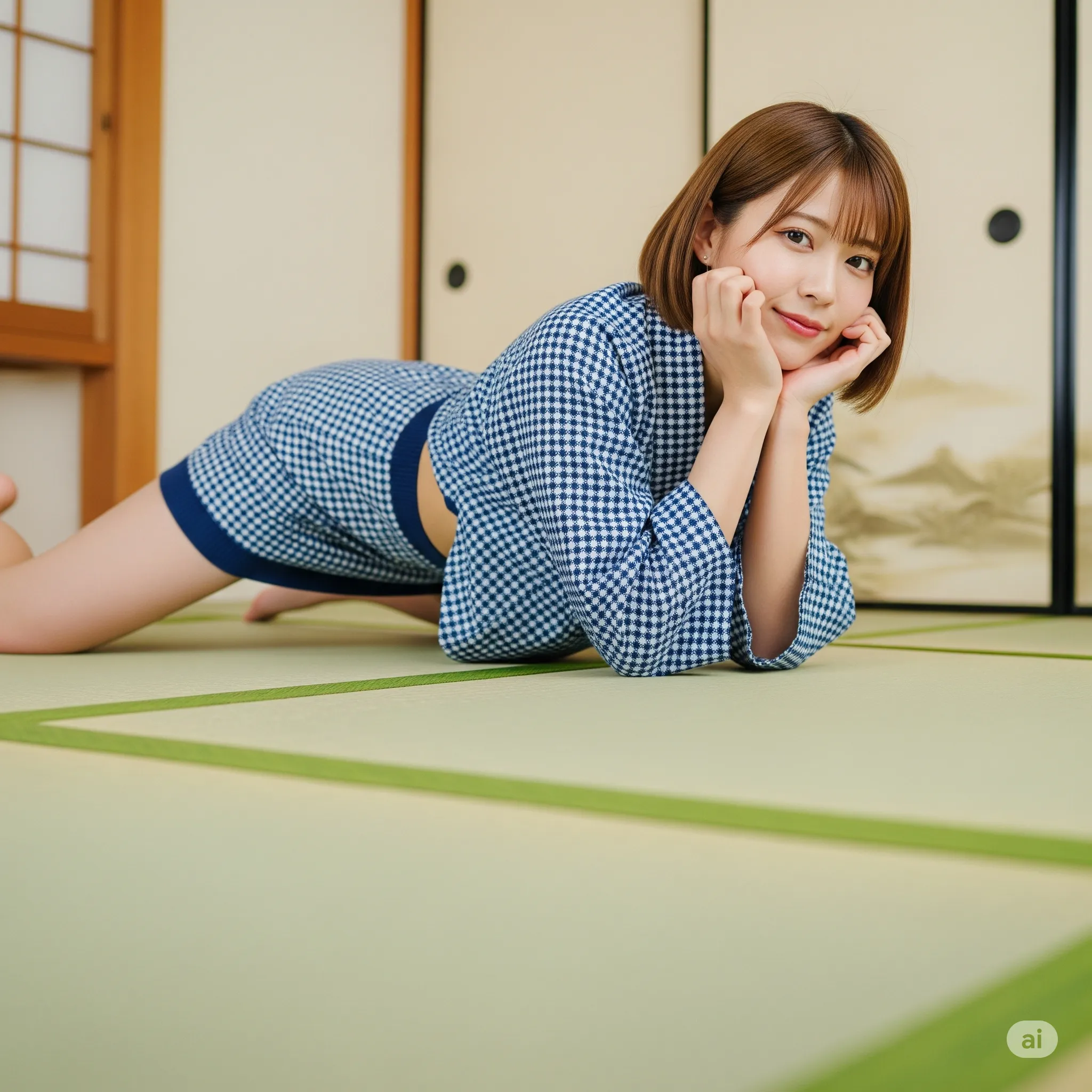 和室 着物ミニ 四つん這い 色気フェチ 022