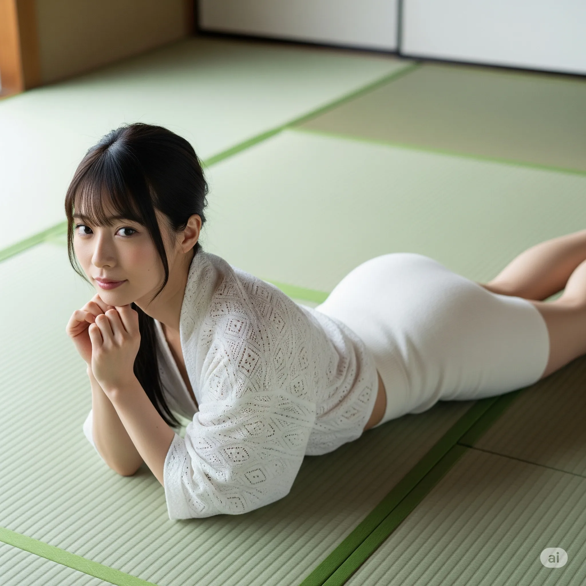 旅館 和室 タイト着物 四つん這い 美脚フェチ 025