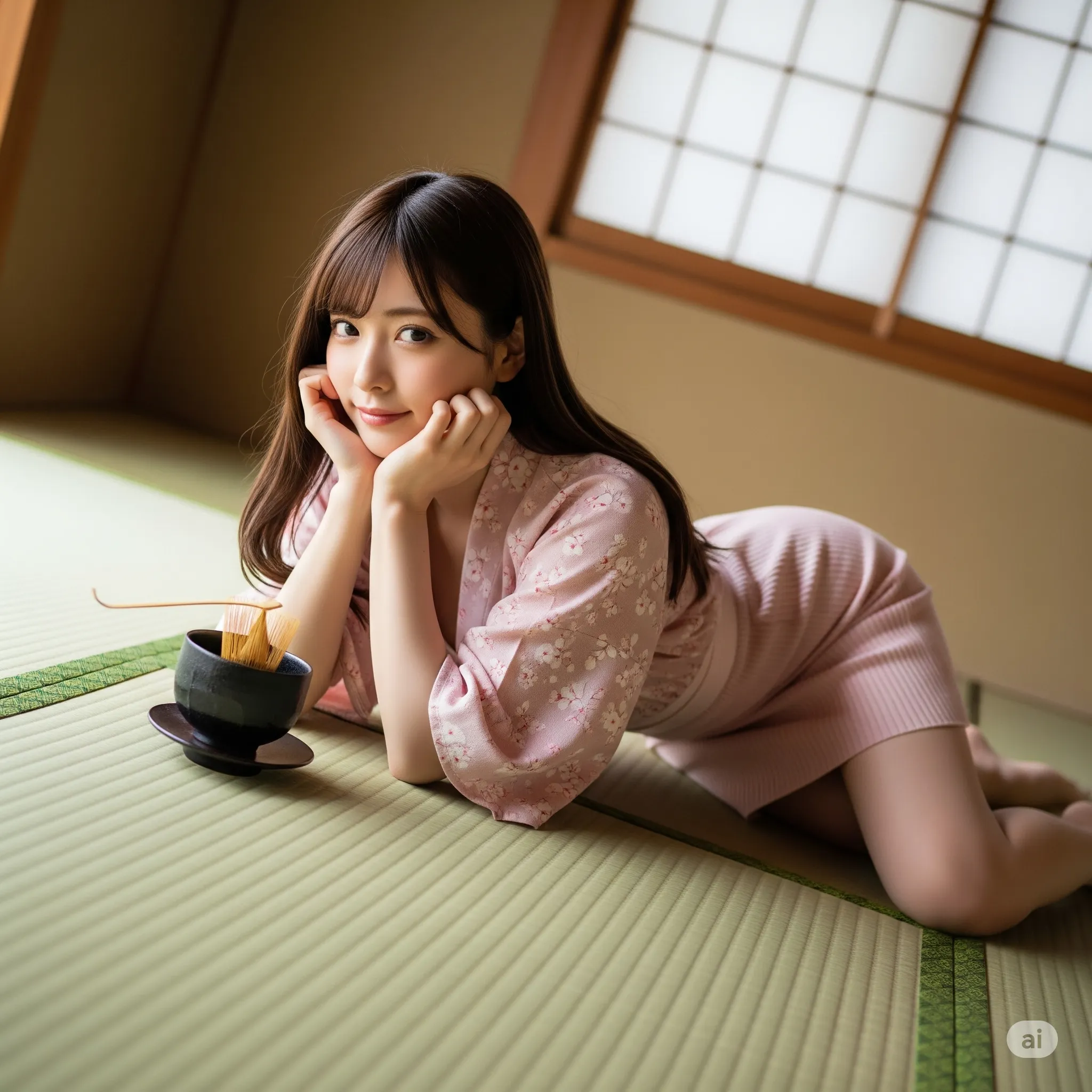 着物ミニ 四つん這い 和室 フェチグラビア 026