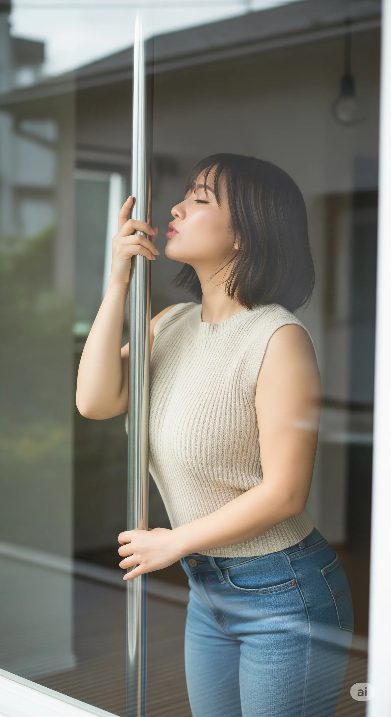 デニムの質感と美尻の丸みが絶妙にマッチ