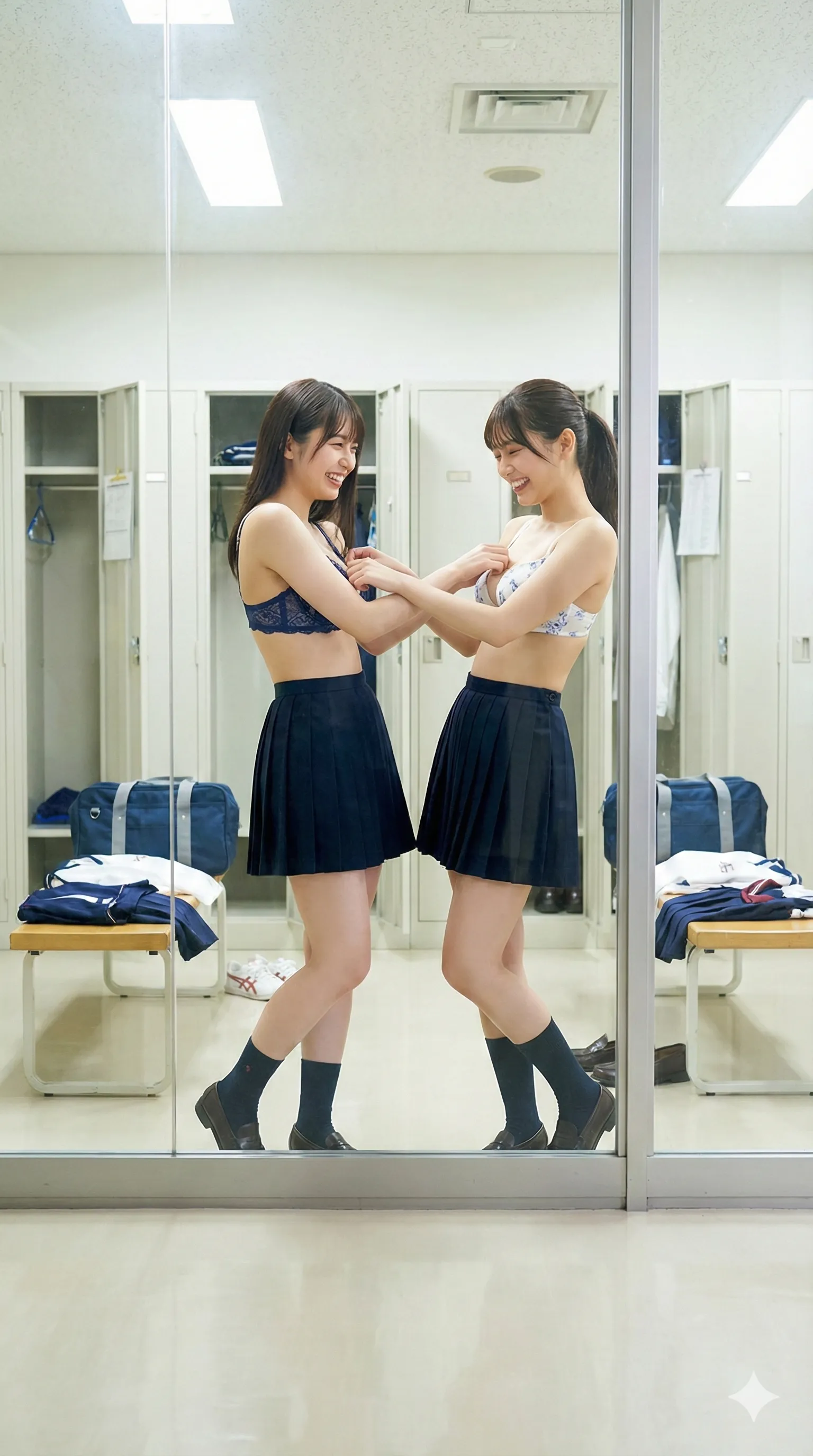 スク水美女の腰のラインが美しい自然な立ち姿 019