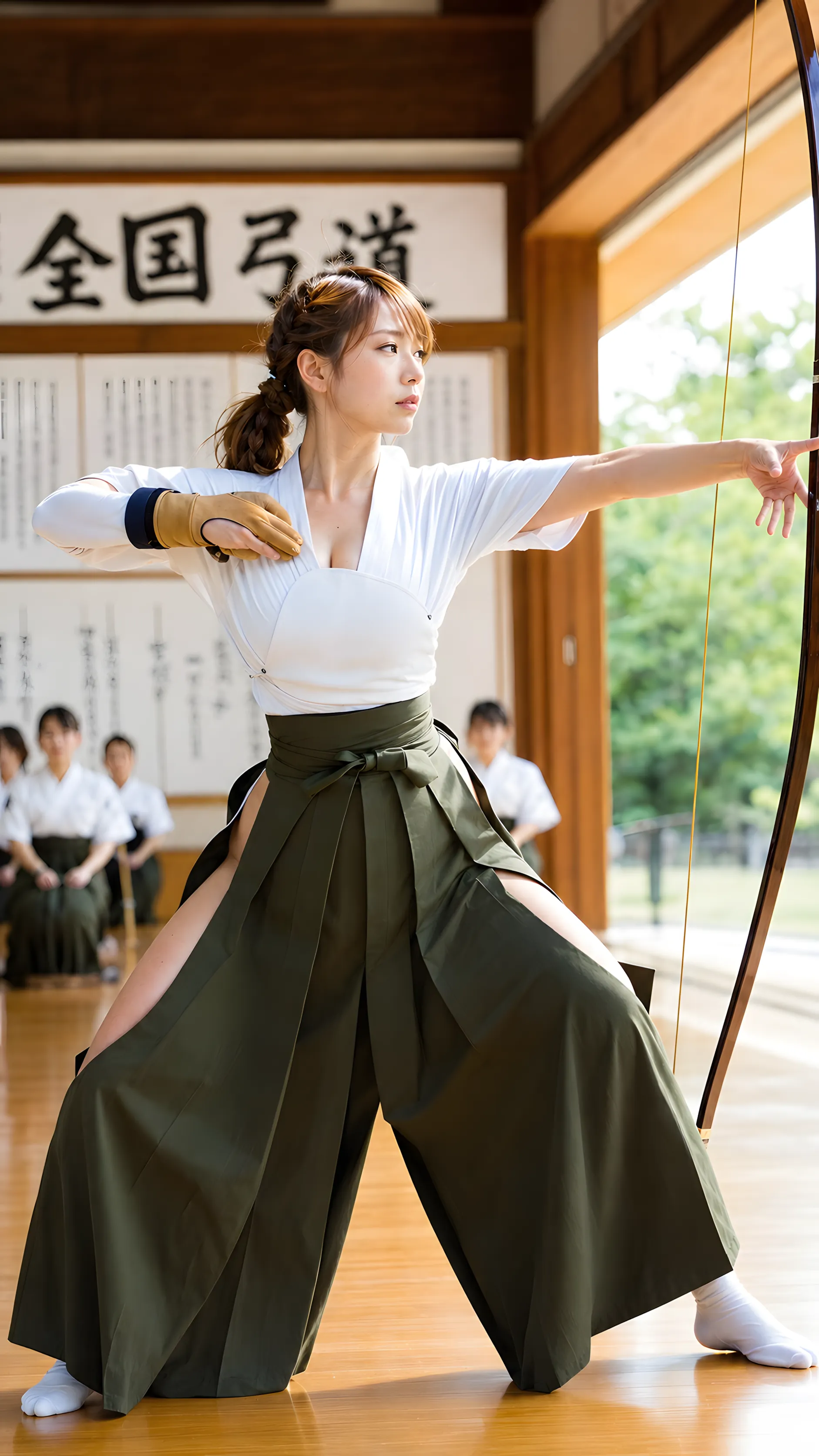 白衣張り詰め 最高の肉感美ショット 015