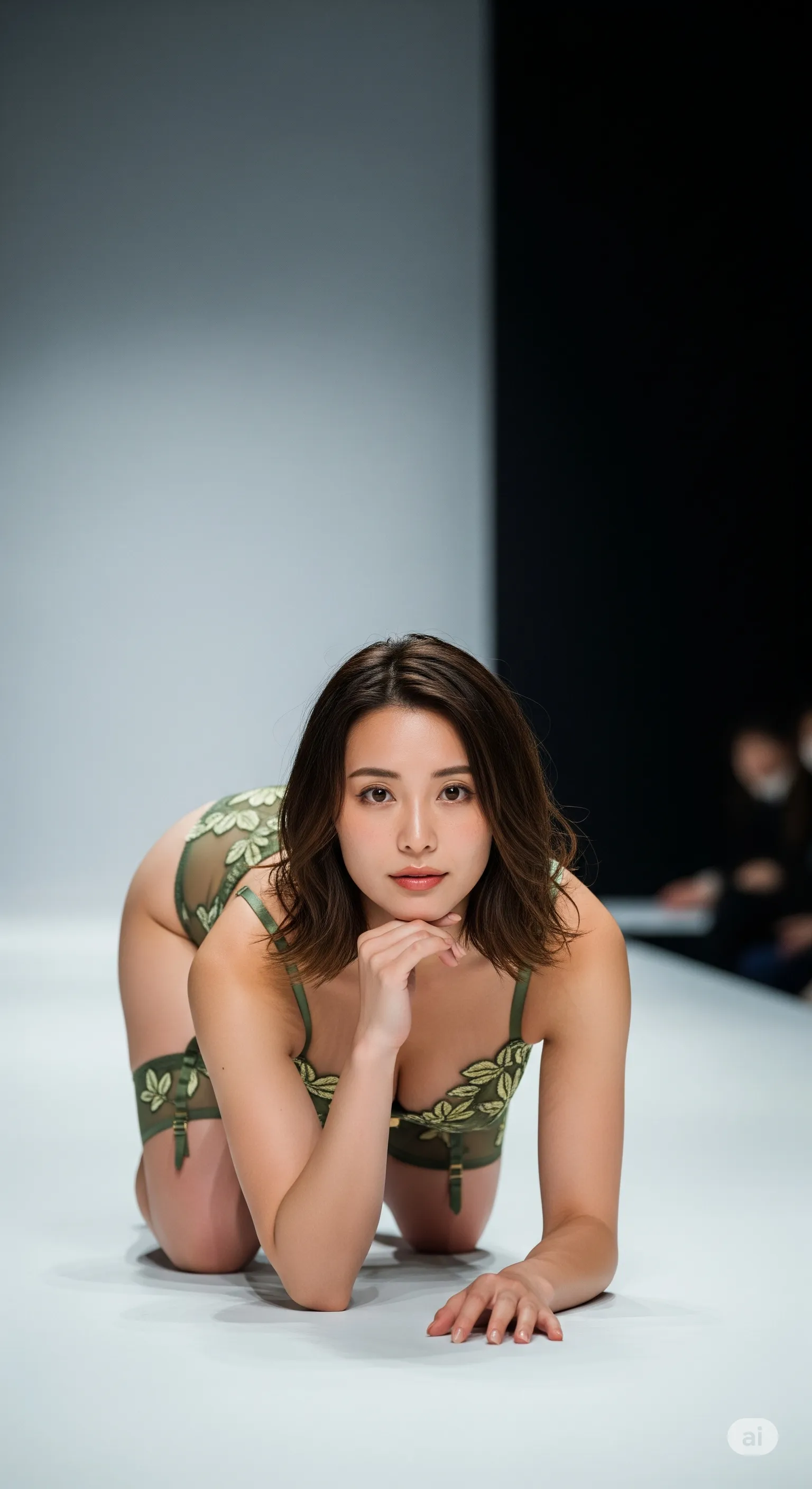 下着ショー エロ画像 四つん這い 002