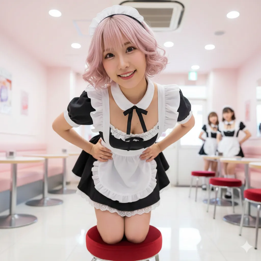 可愛いメイドが意外なエロスを放つ突き出しヒップ写真 007