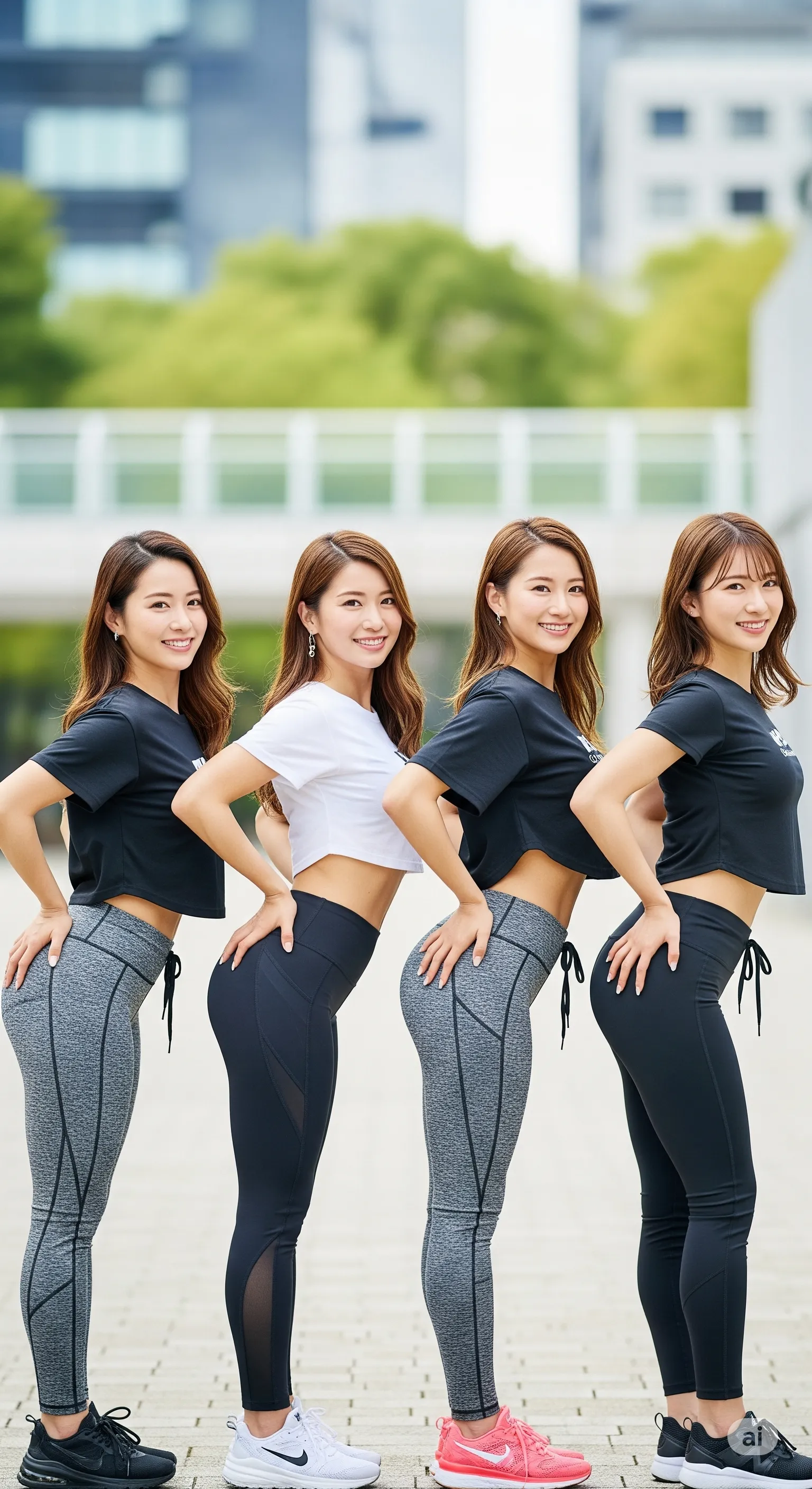 走り終えた後の、火照った身体と柔らかなヒップライン