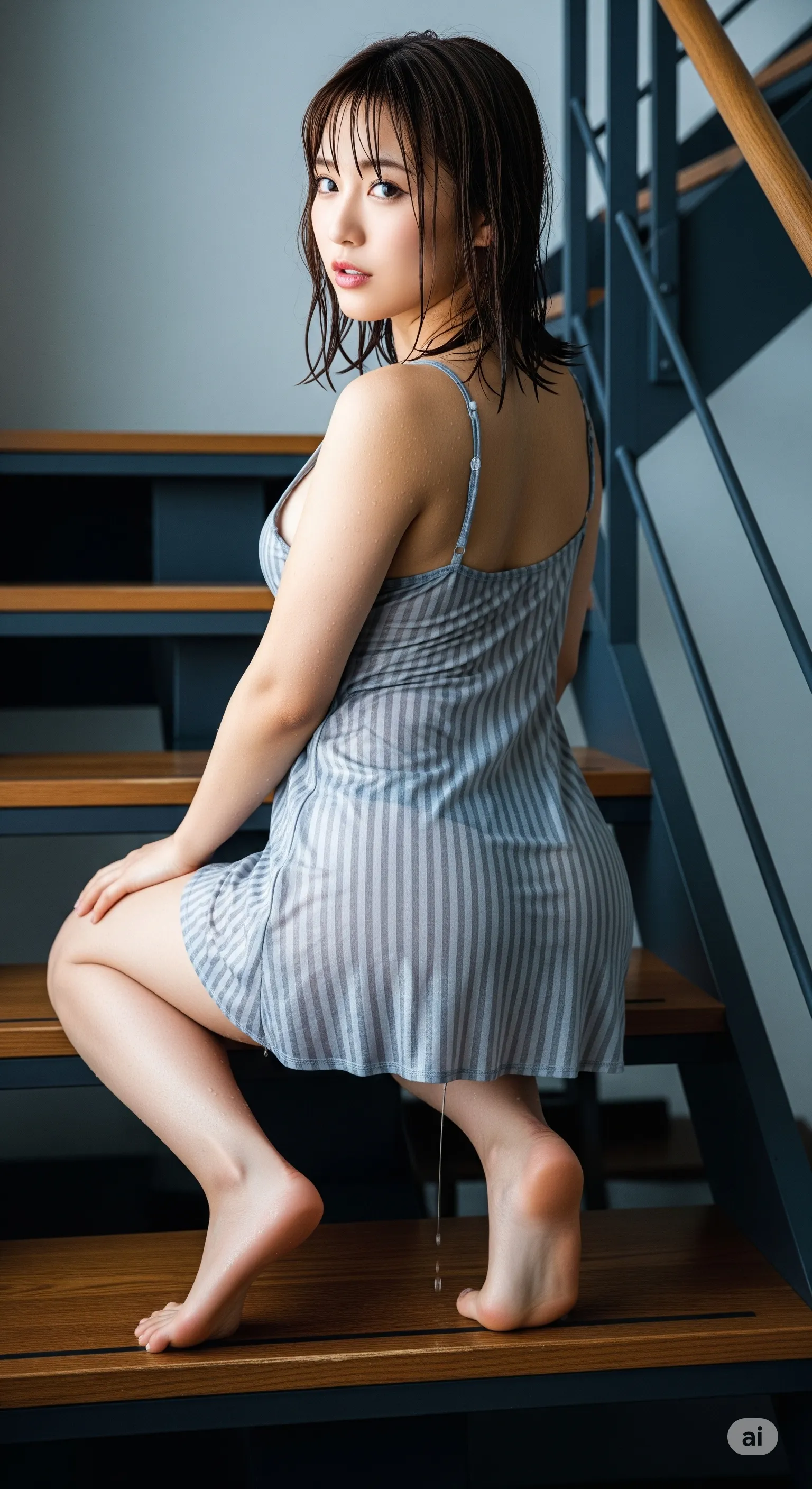 人妻の後ろ姿に漂う日常官能と美尻