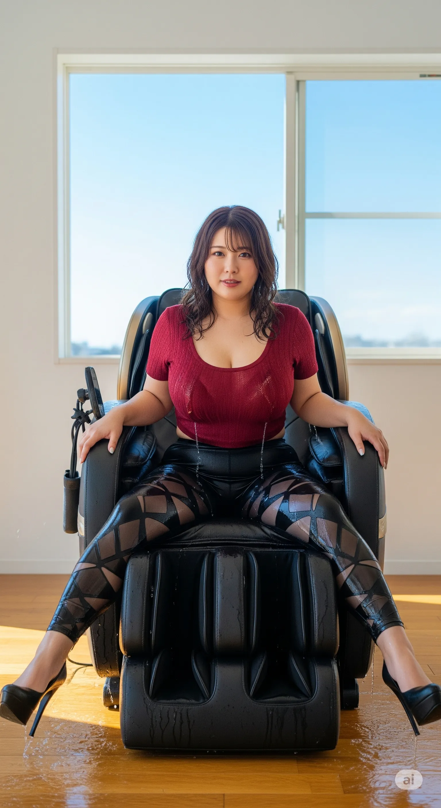 隠れていても尻の存在が伝わる背面シルエット 023