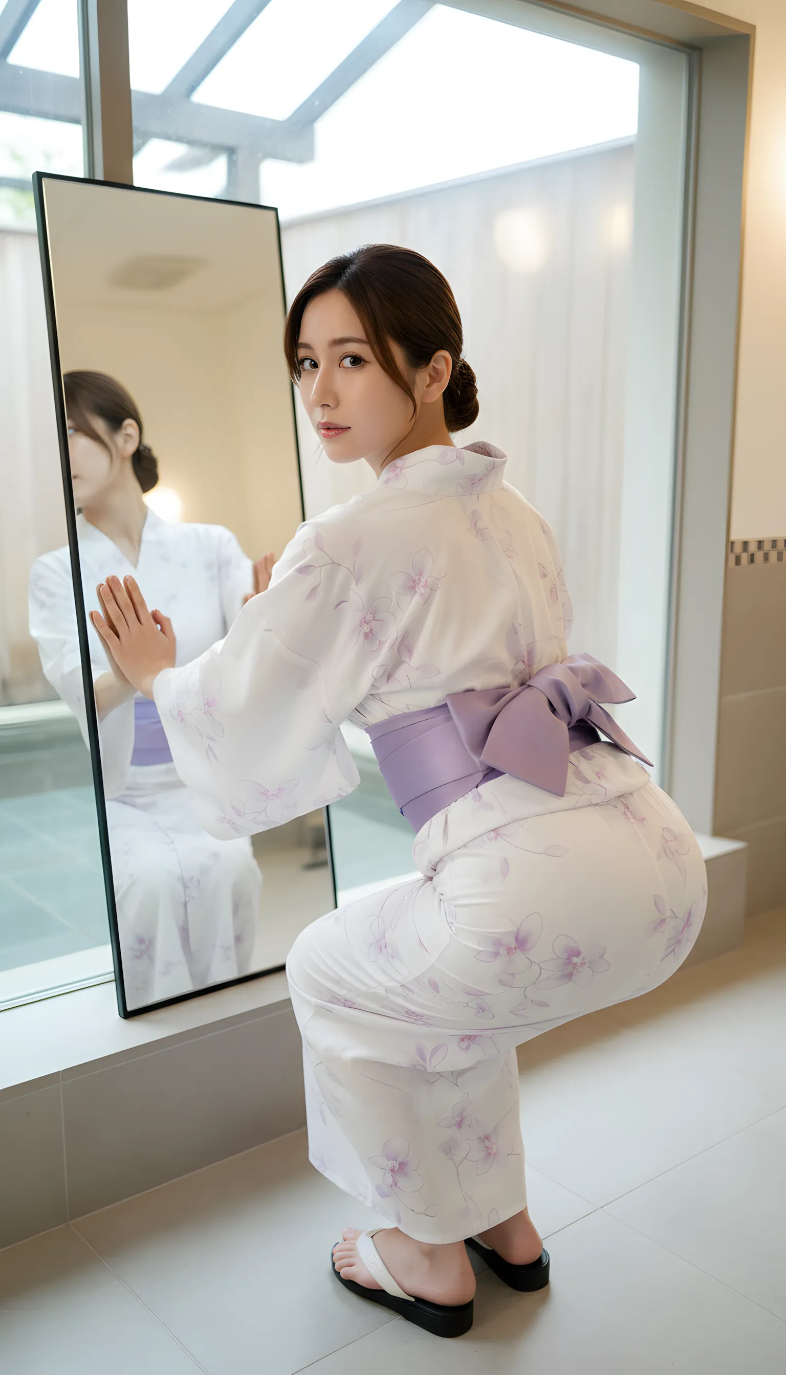 浴衣 巨尻 パンパン 張り詰めた生地 004