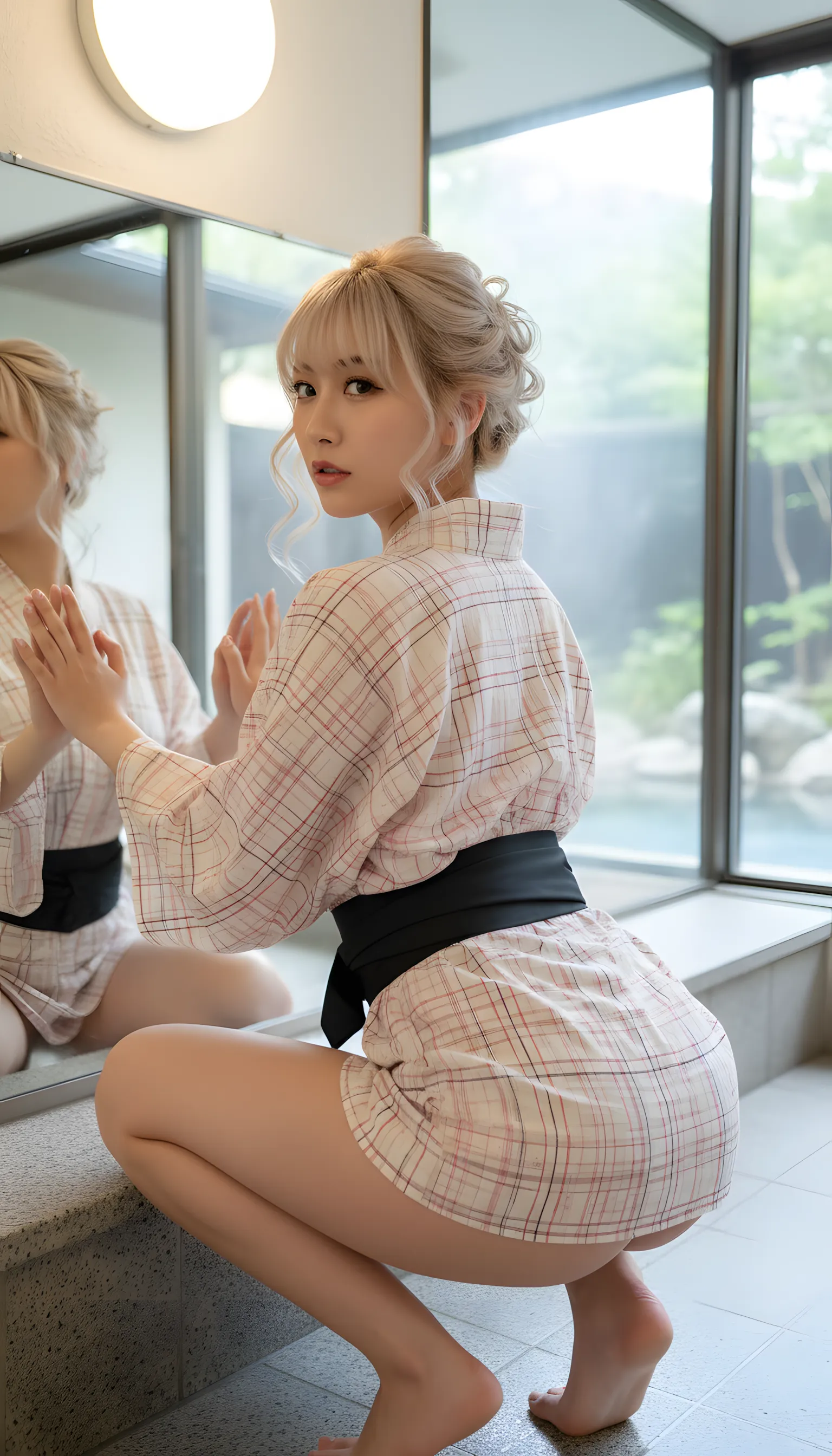 浴衣 巨尻 曲線美 最高のアーチ 016