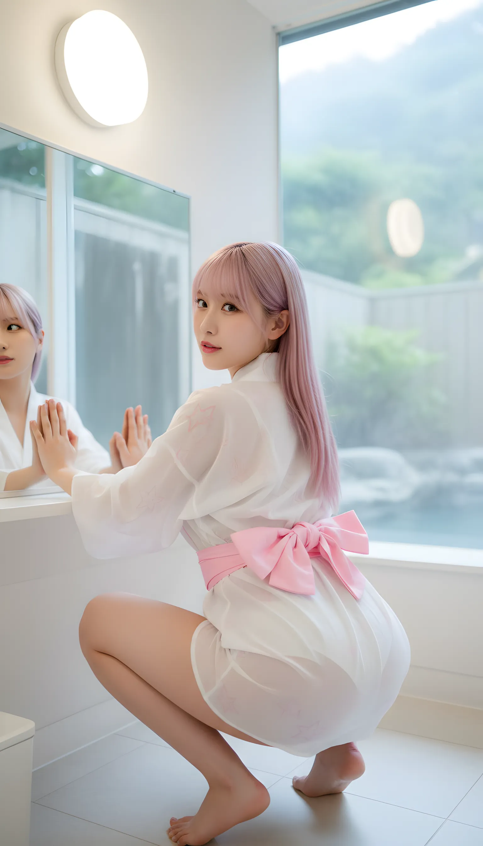 浴衣 巨尻 パンパン 畳の上の肉感 022