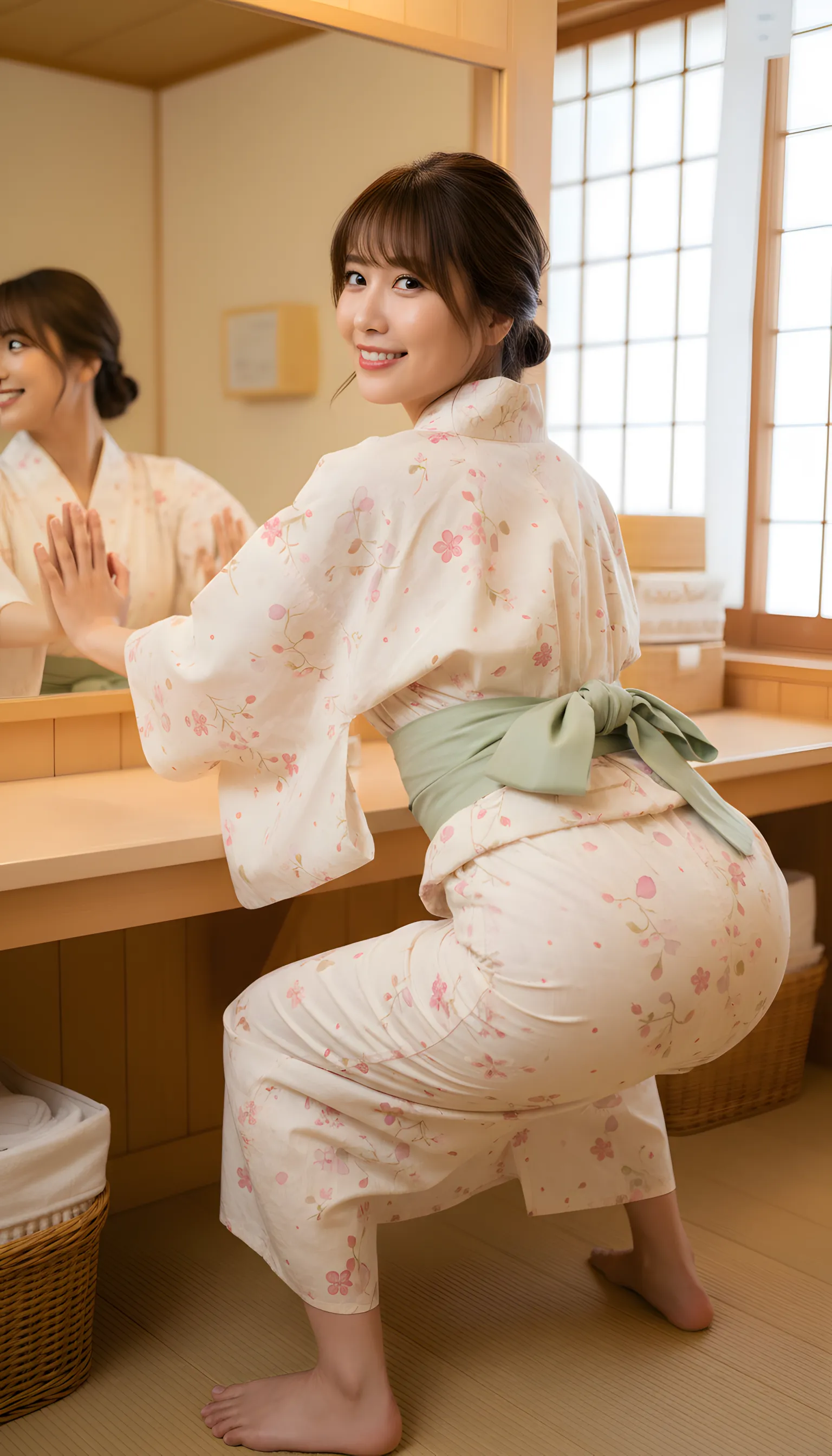 浴衣 尻の丸み 最高の肉感ショット 029