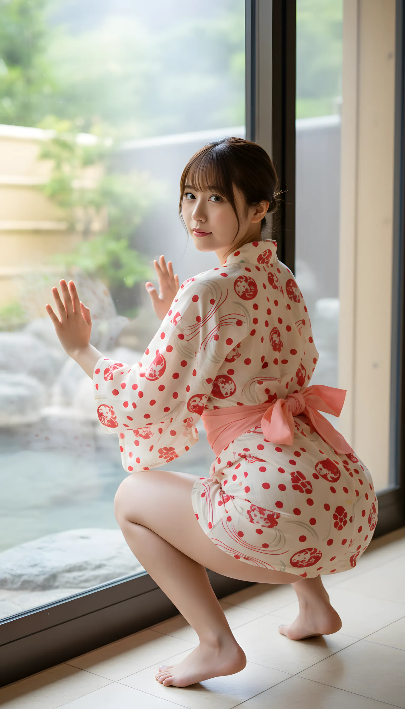 浴衣 巨尻 曲線 最高のアーチ 036