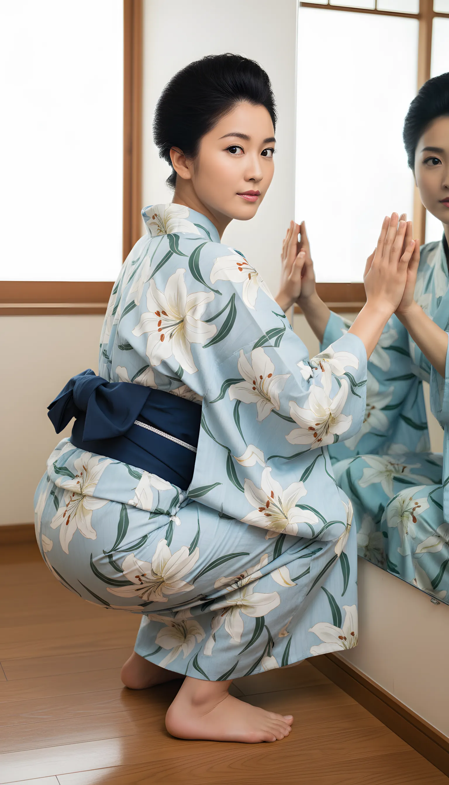 熟女 浴衣 最高の曲線美 究極 053