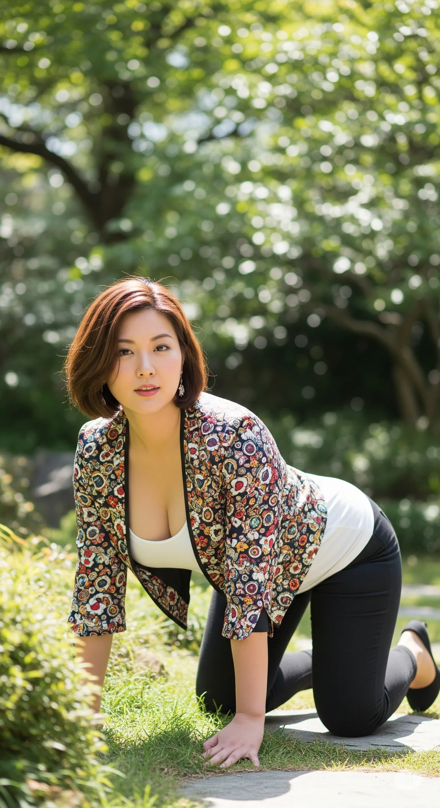 複雑な模様が視線を誘導する官能的なヒップアップ