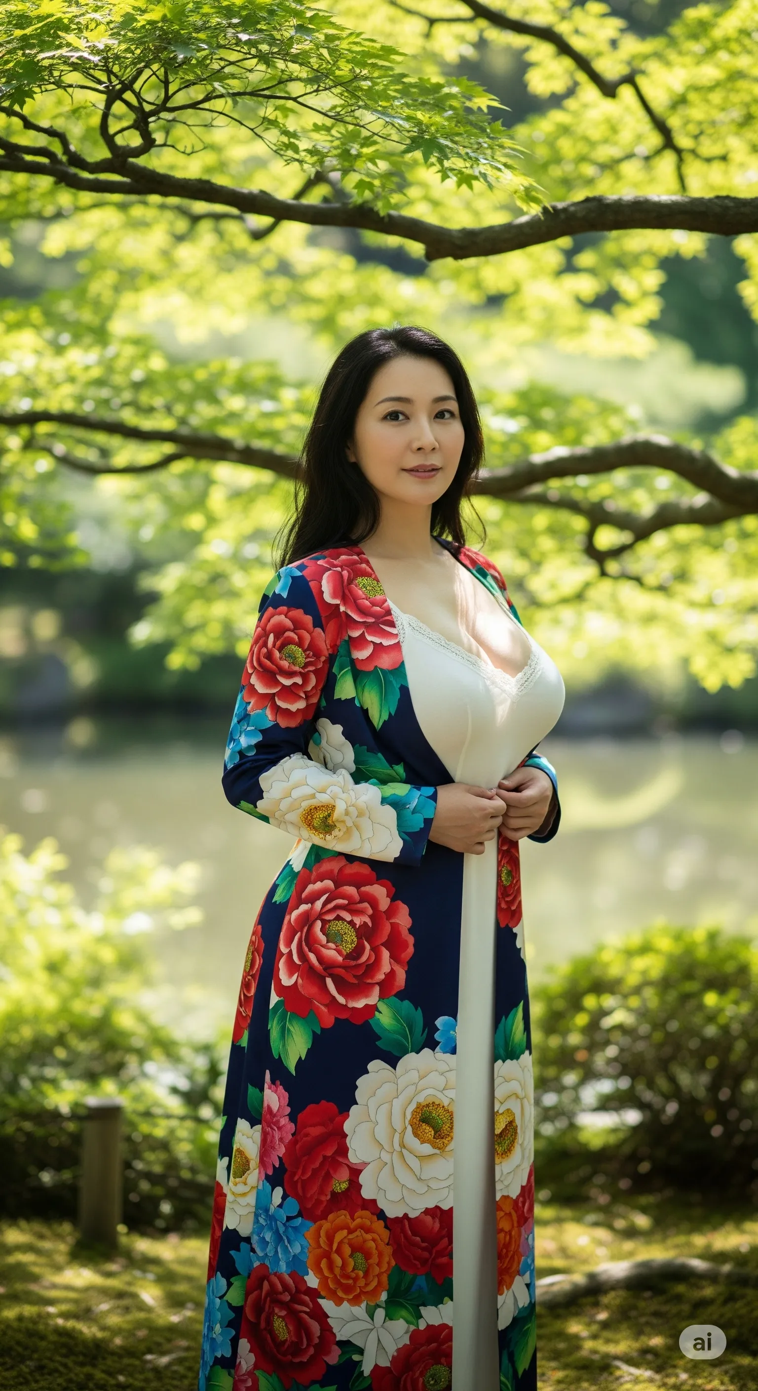 四つん這いで突き出す、ボリューム満点の熟女尻