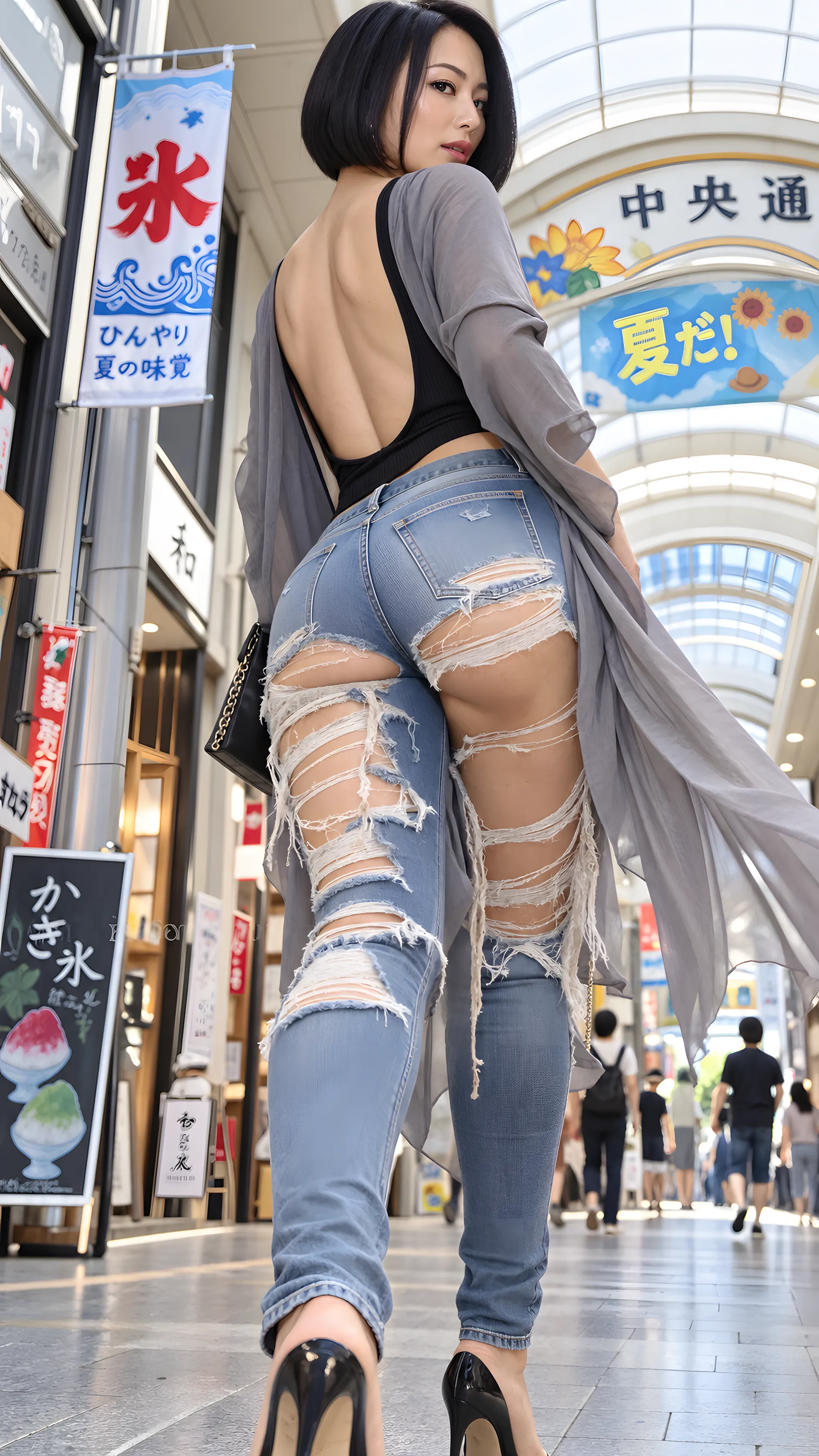 デニム張り詰め 最高の肉感美ショット 015