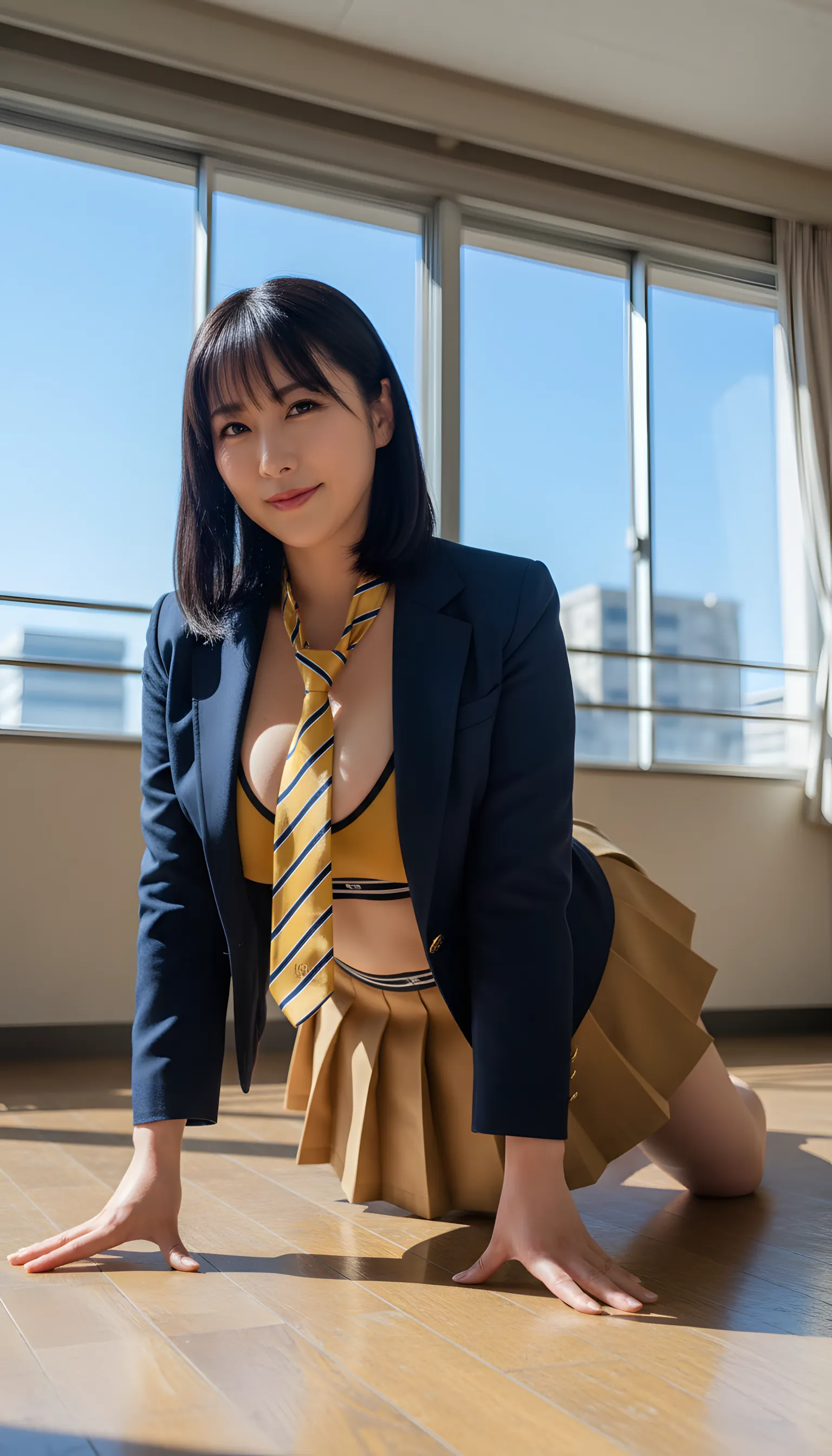 熟女 セーラー服 最高の煽り フェチ 025