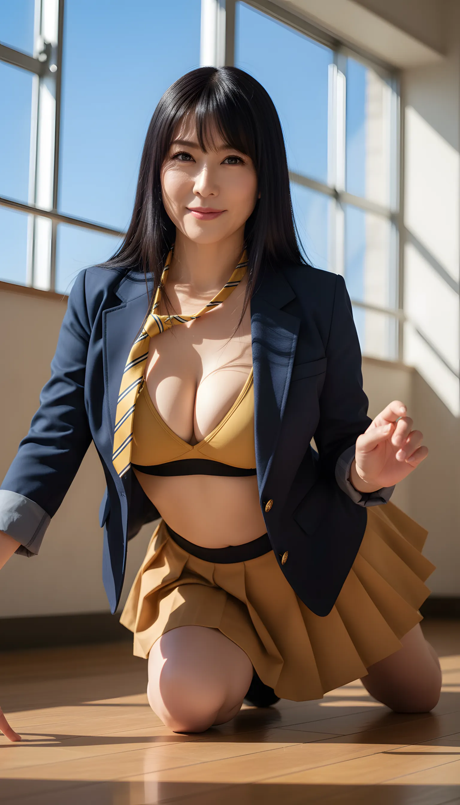 熟女 セーラー服 突き出し尻 究極の煽り 040