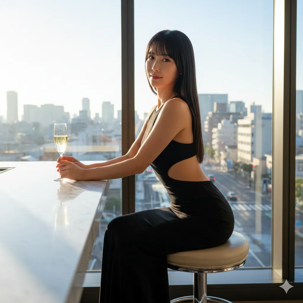 隣で眠たそうにする無防備なキャバ嬢と、ドレスの隙間の誘惑 グラビア