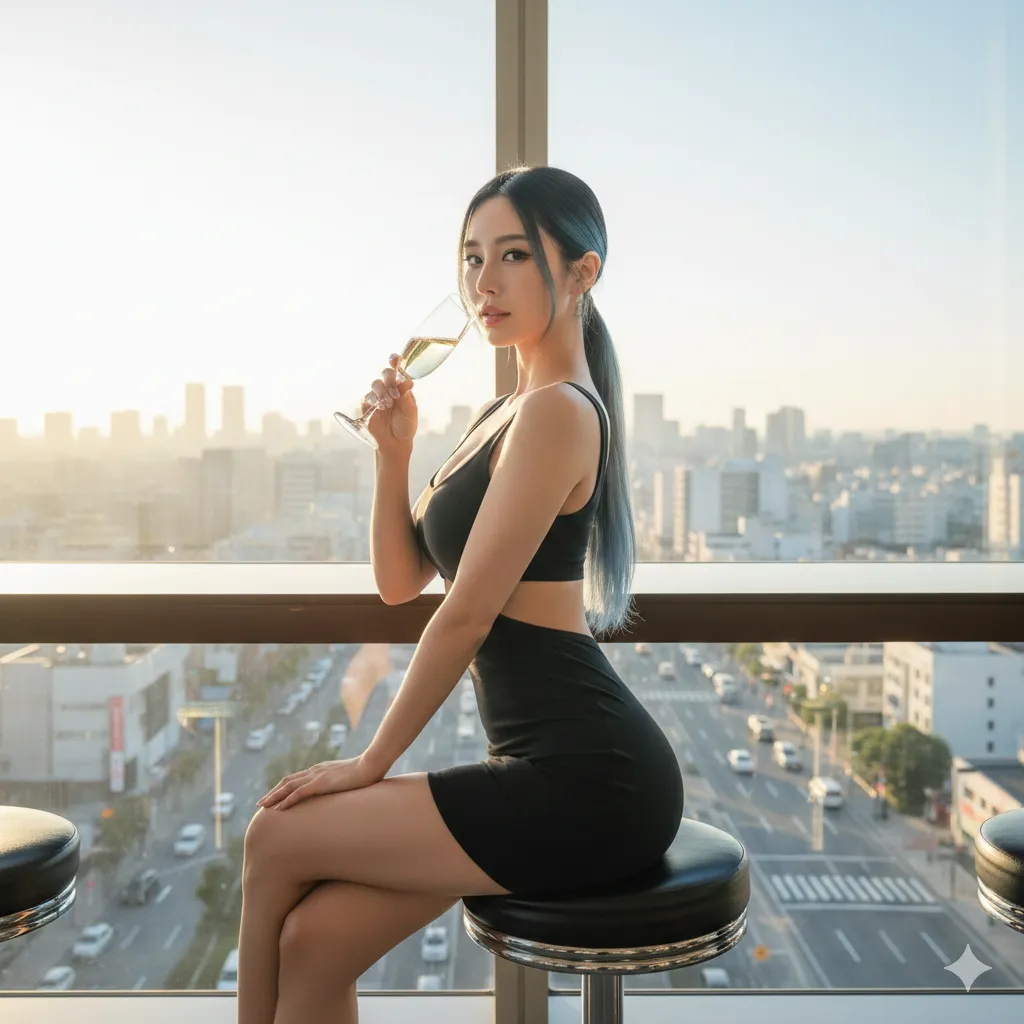 撮影を忘れて見入ってしまう、キャバ嬢の至高のドレス尻ラストショット