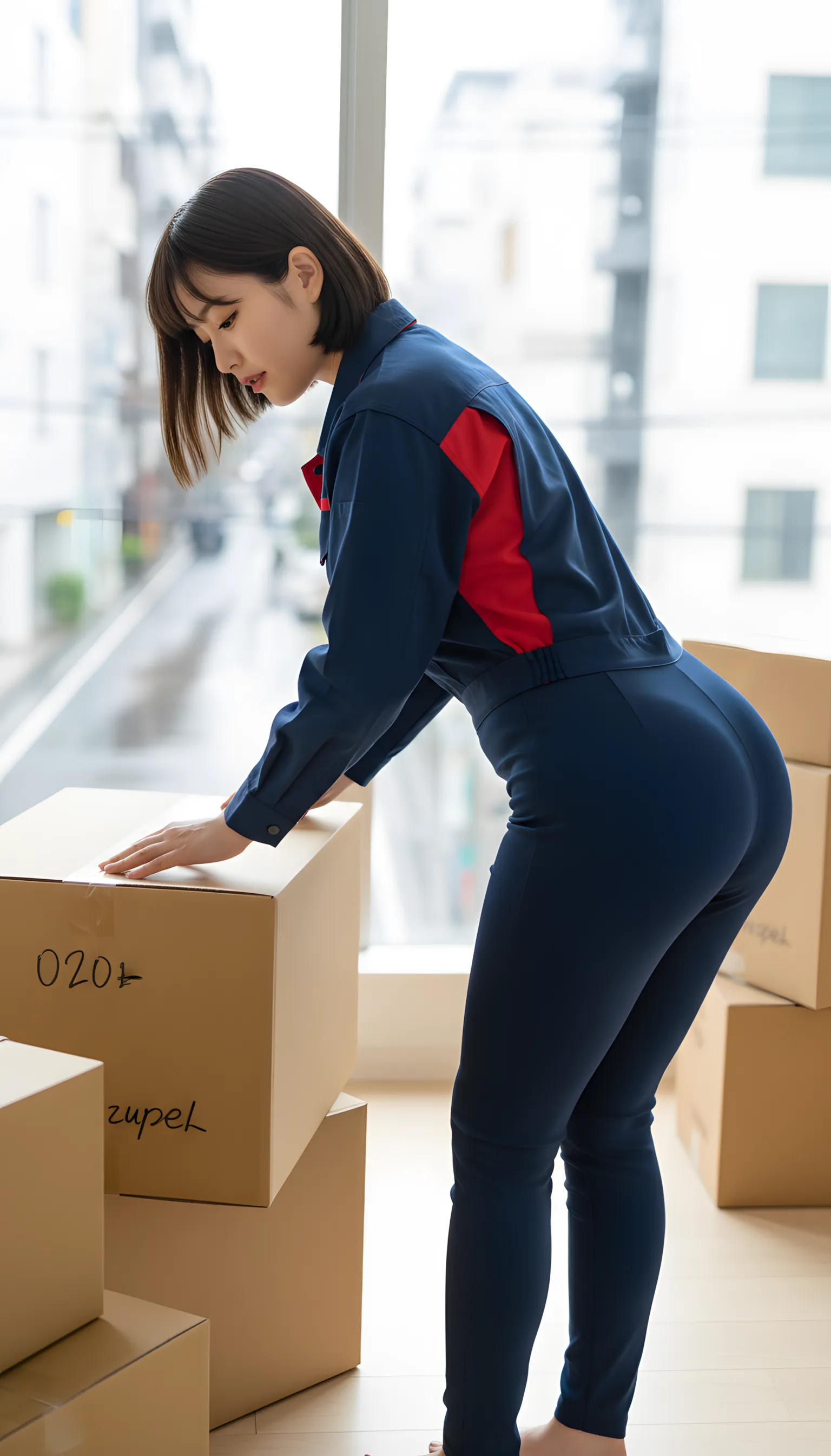 作業服 尻ライン 振り返り 究極のエロス 061