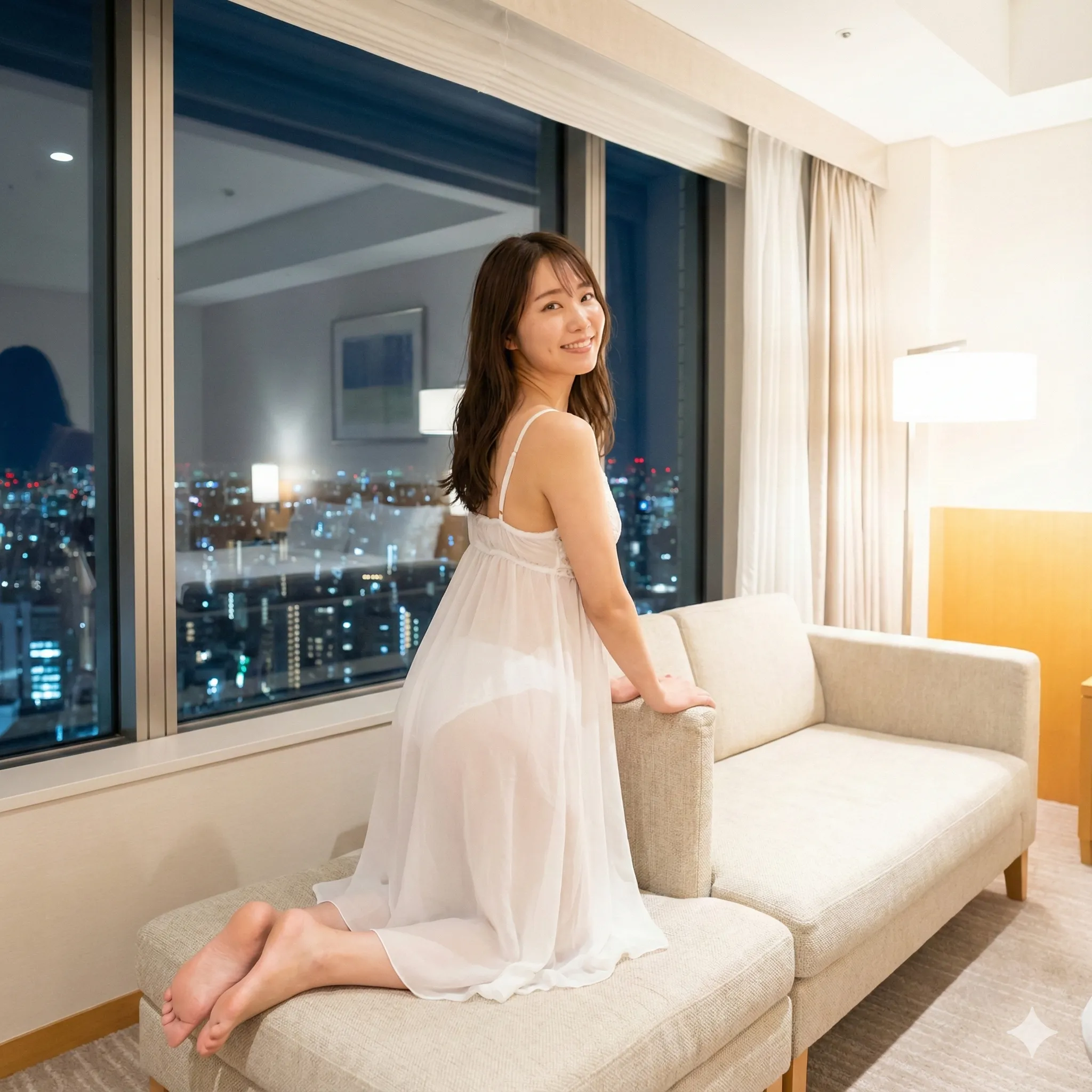 ネグリジェ四つん這い尻グラビア 052