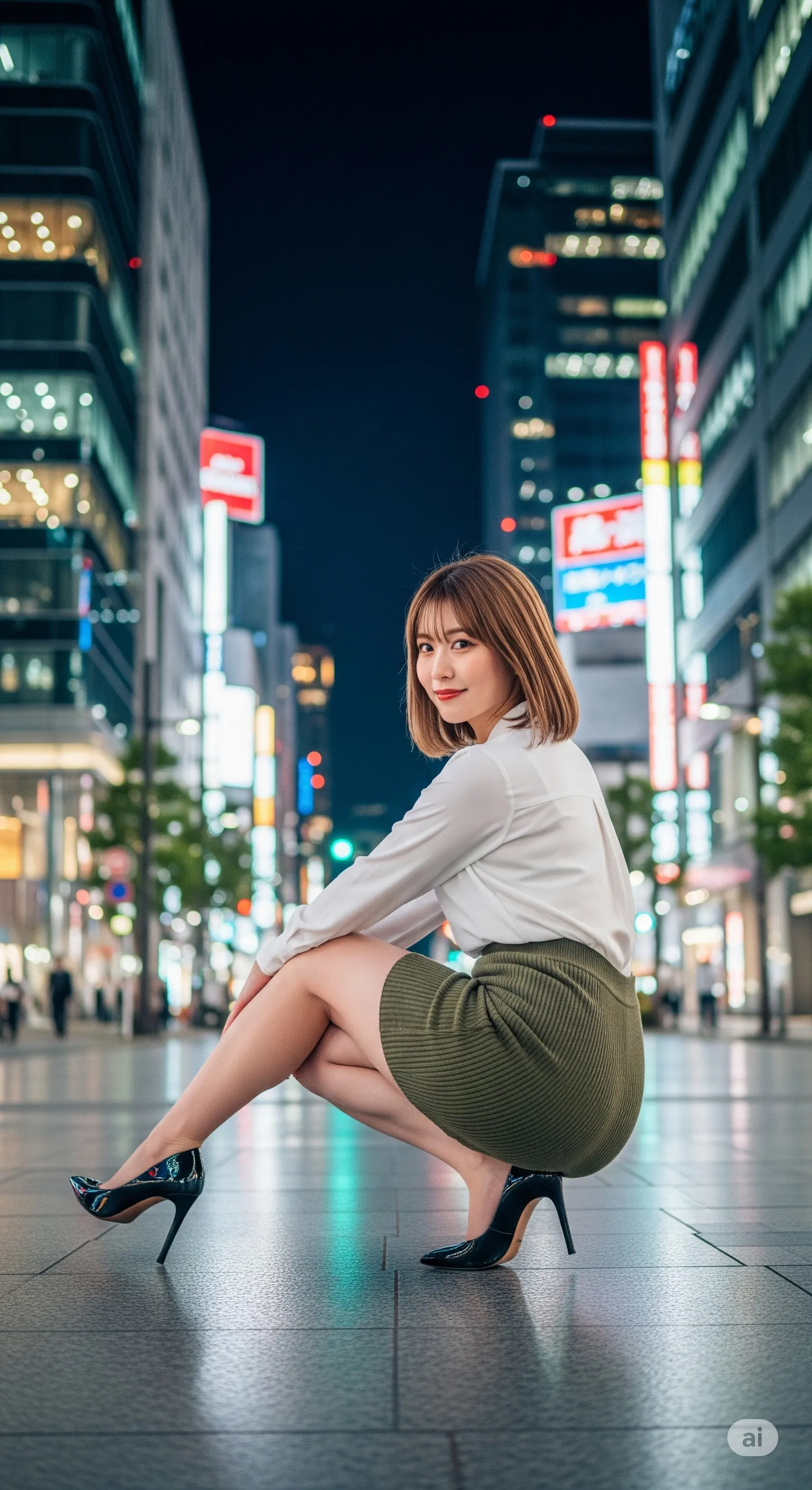 階段を上る瞬間に強調される肉感的な尻フェチショット