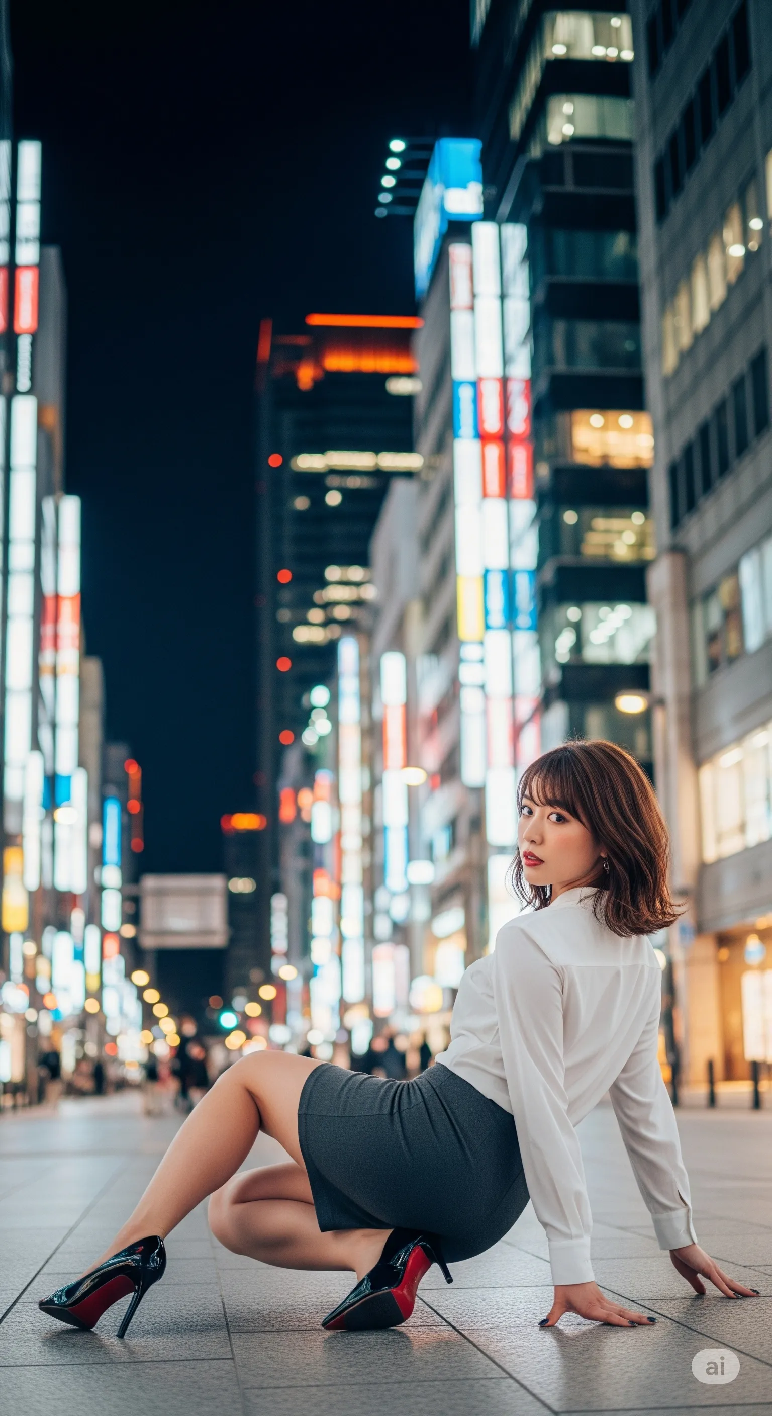 タイトなニットに包まれた、熟れた大人の魅力