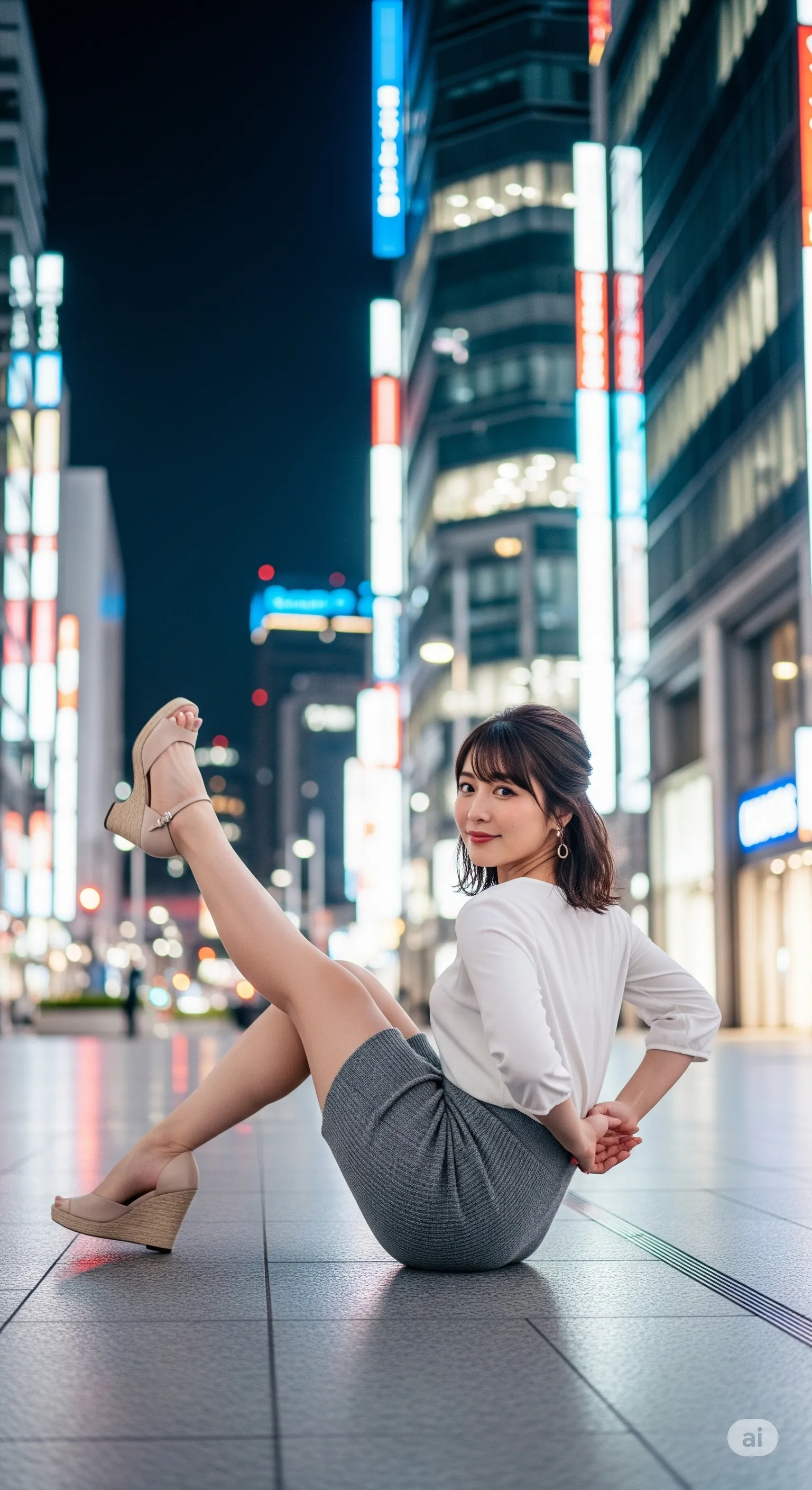 夜の静寂に響く、彼女の官能的な息遣いを感じる1枚