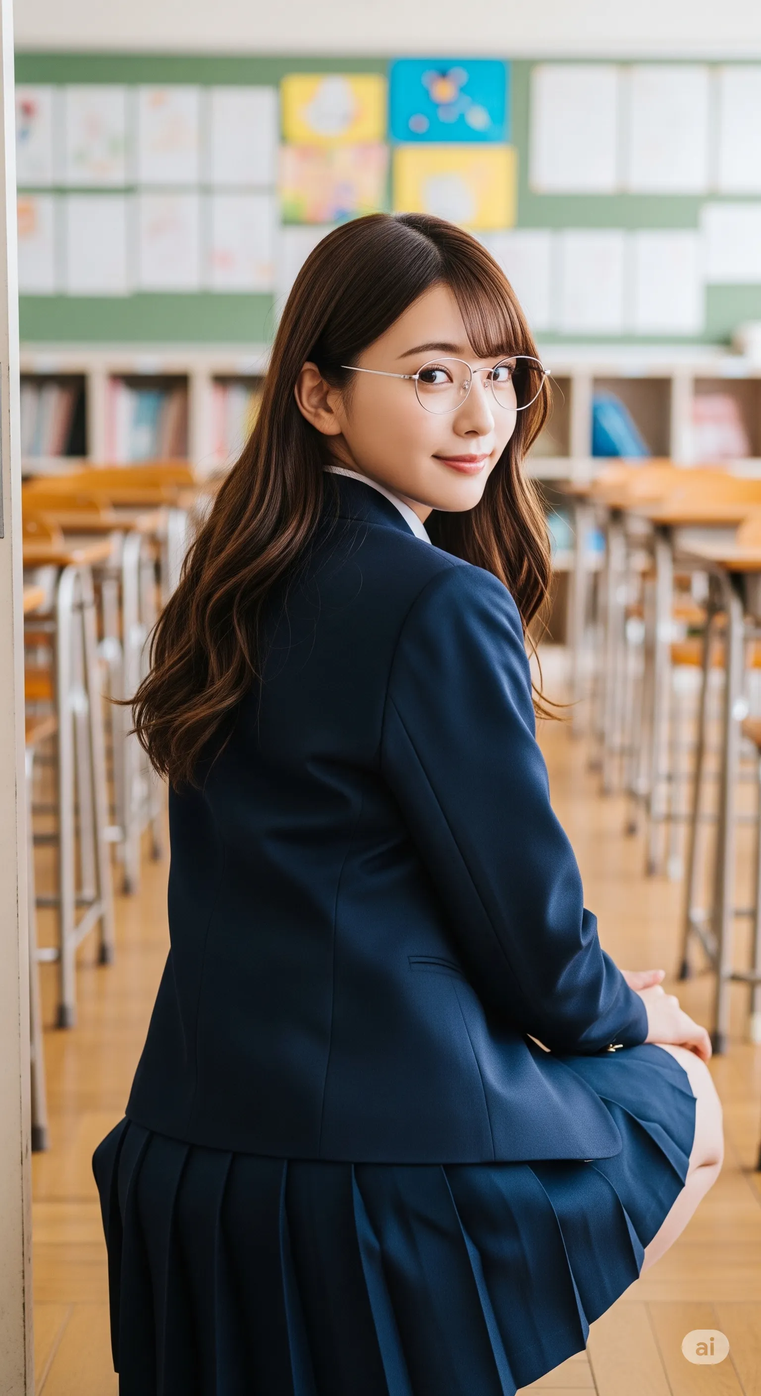 清楚な白ソックスと、太もものむっちりとした肉感ライン