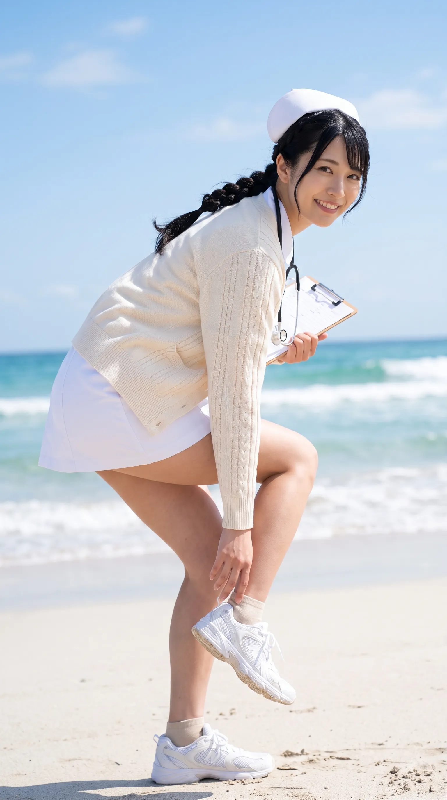 ナース服の裾 最高のチラリズム 012